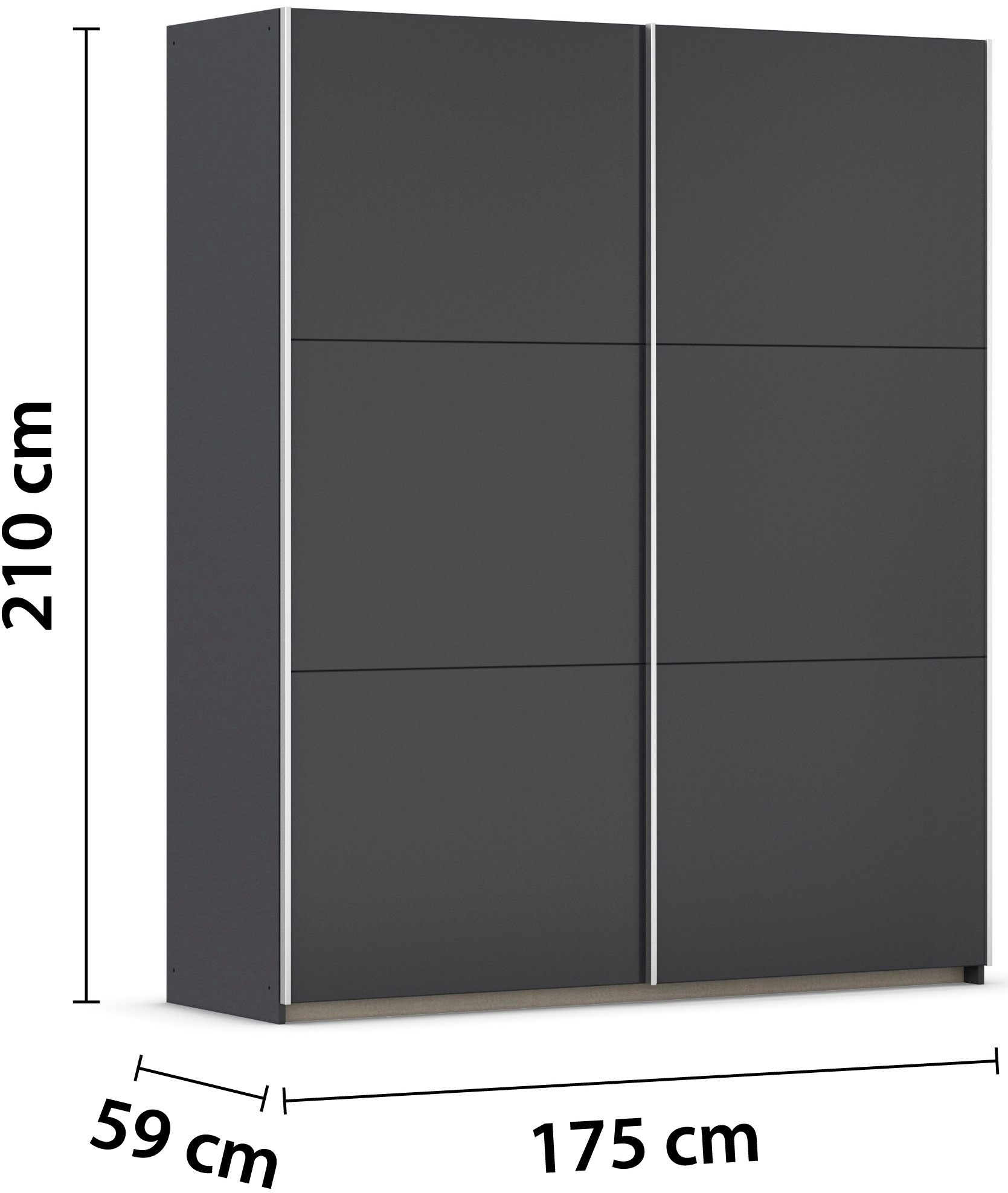 rauch Schwebetürenschrank »Kleiderschrank Drehtürenschrank Schrank Garderobe KRONACH TOPSELLER« in 3 Ausstattungen BASIC/CLASSIC/PREMIUM, Breiten 131/175/218/261 cm,  optional ohne, mit 1 oder 2 Spiegel, viel Stauraum MADE IN GERMANY