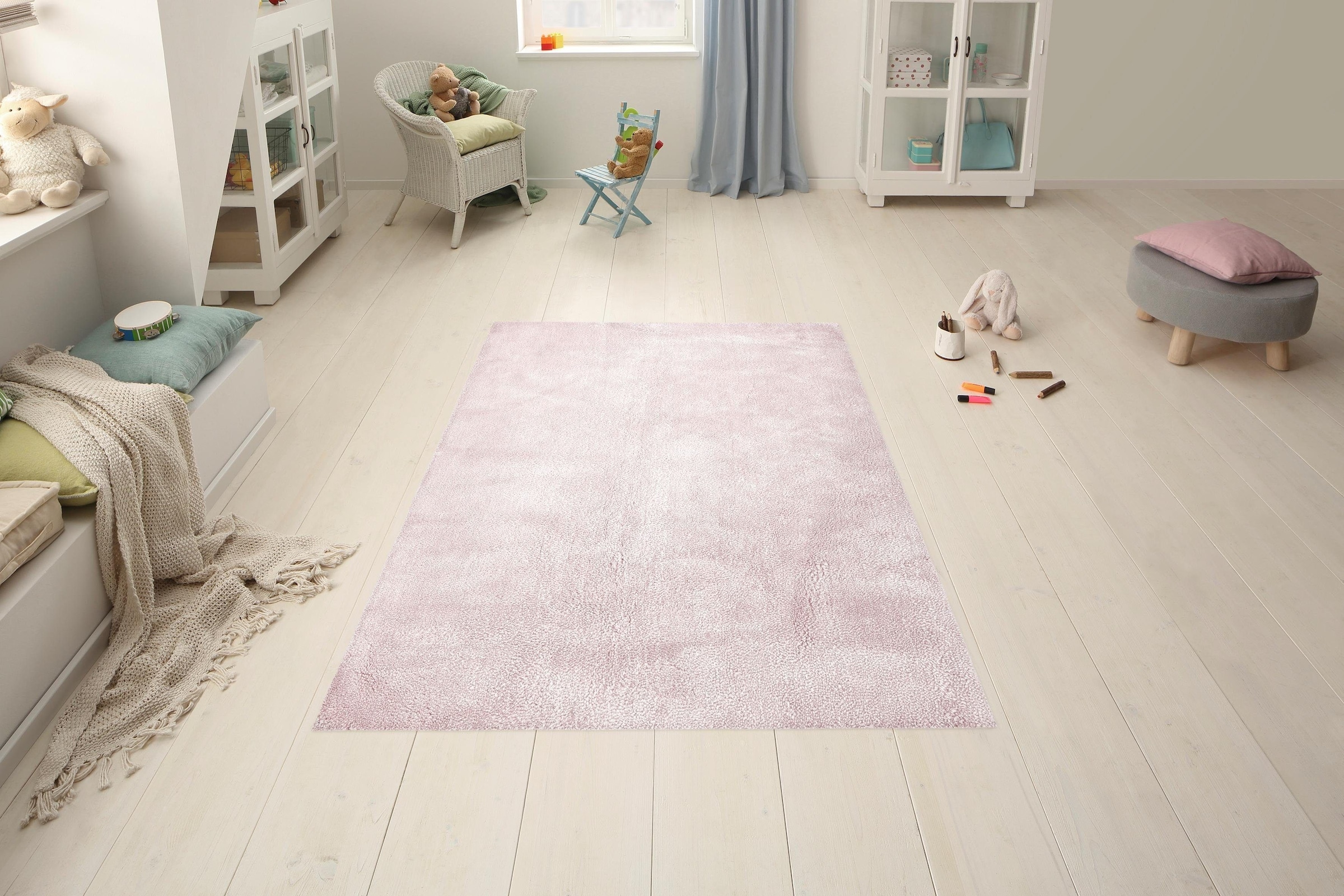 my home Hochflor-Teppich »Carla«, rechteckig, 40 mm Höhe, super soft, Teppich in Pastell-Farben