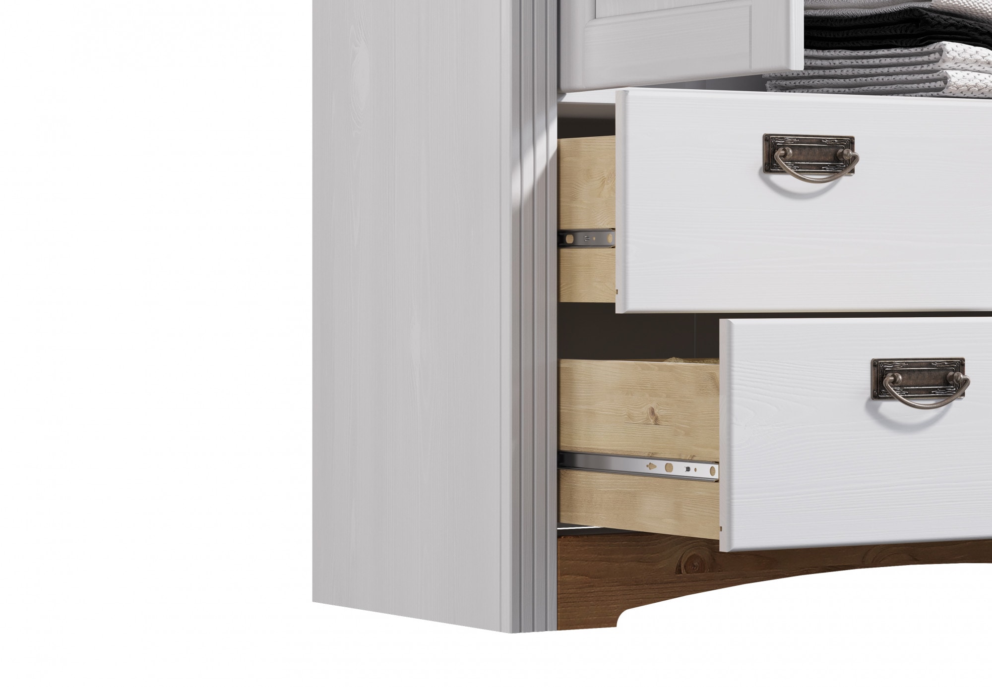 Home affaire Wäscheschrank »Konrad«, (2 Breiten: 94/133 cm H/T ca. 132/39 cm), aus massiver Kiefer, mit viel Stauraum