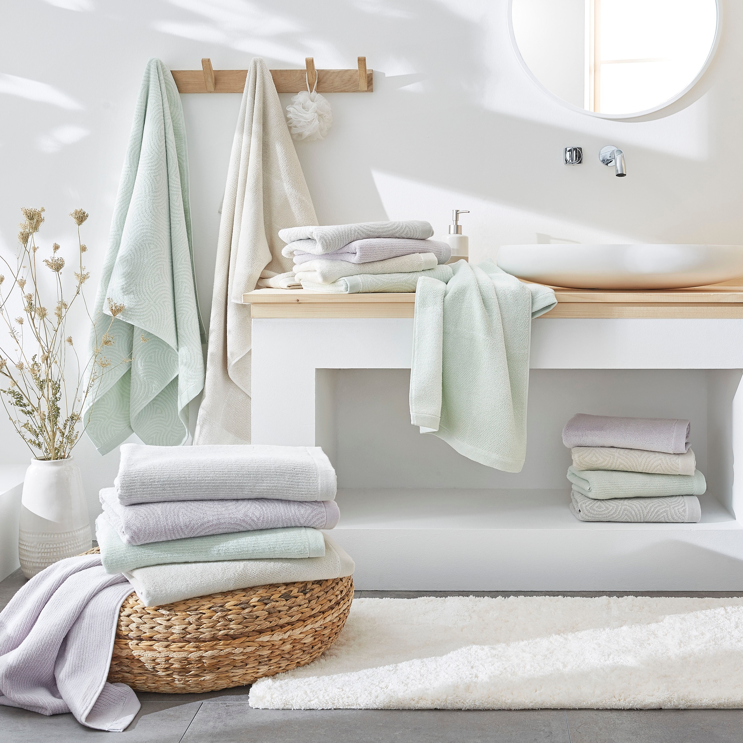 Dyckhoff Handtuch Set »Landscape« Set 6 Stk. Walkfrottier 4 Handtücher (50x günstig online kaufen