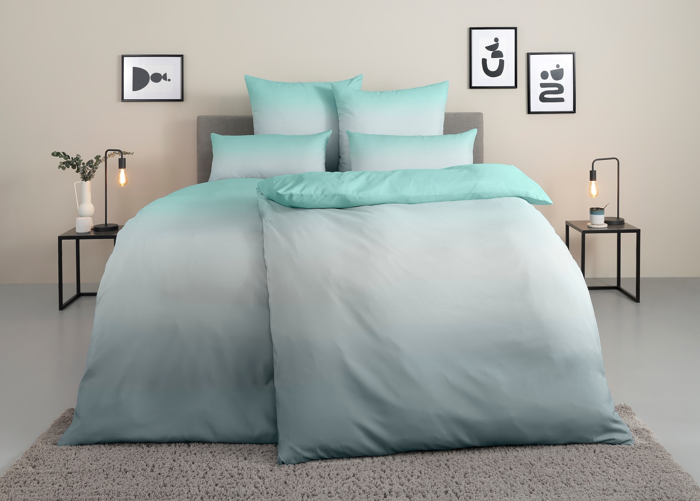 my home Bettwäsche »Jareth«, 100 % Polyester, sehr weich, allergikerfreundlich, mit Farbverlauf