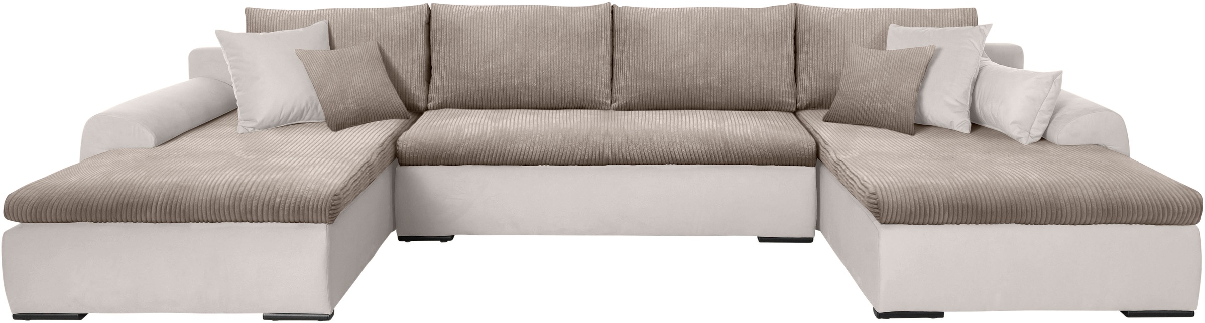 Home affaire Wohnlandschaft »Win U-Form«, wahlweise mit Bettfunktion und Bettkasten