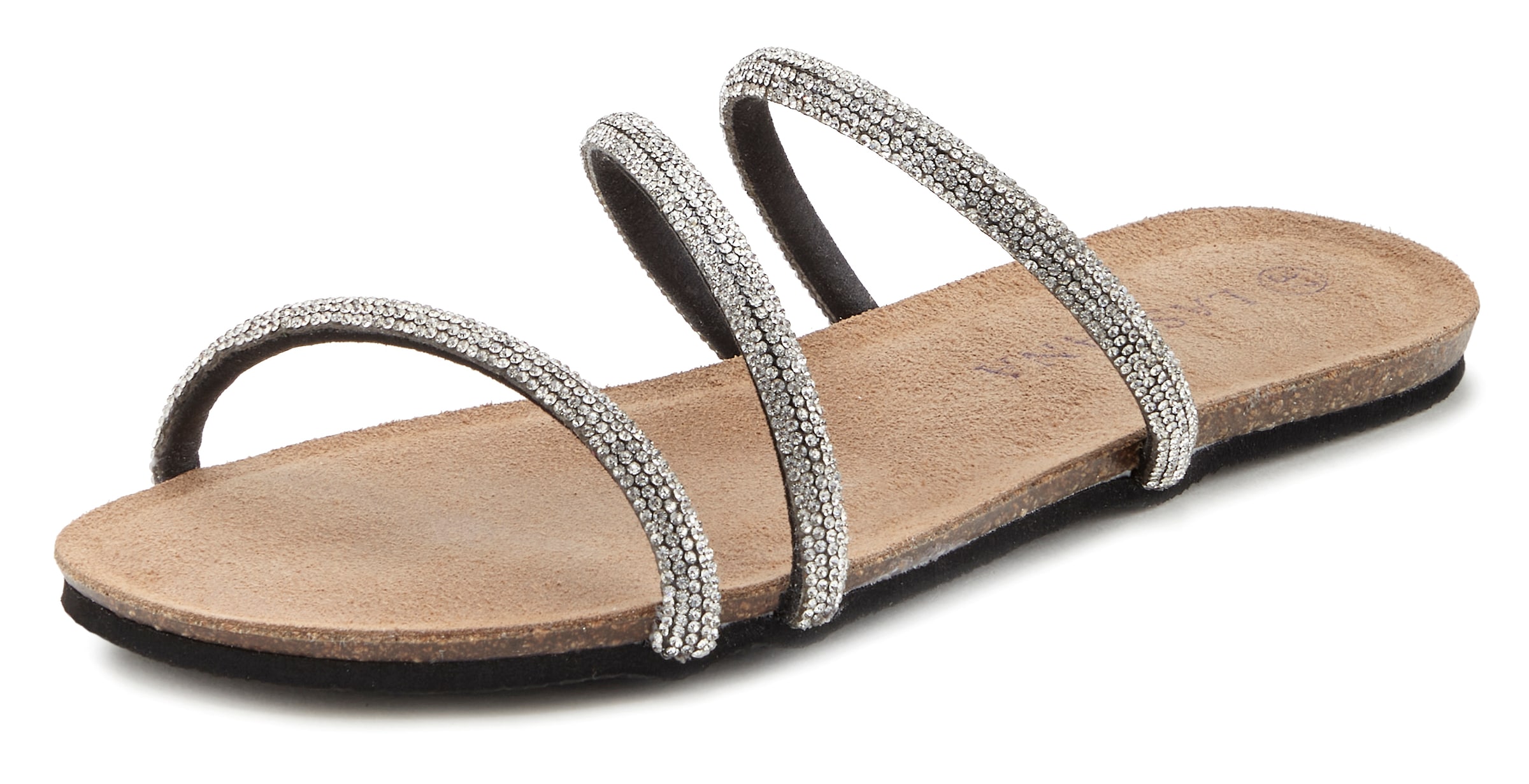 LASCANA Pantolette, Sandale, Mule, offener Schuh, hochwertiges Korkfußbett