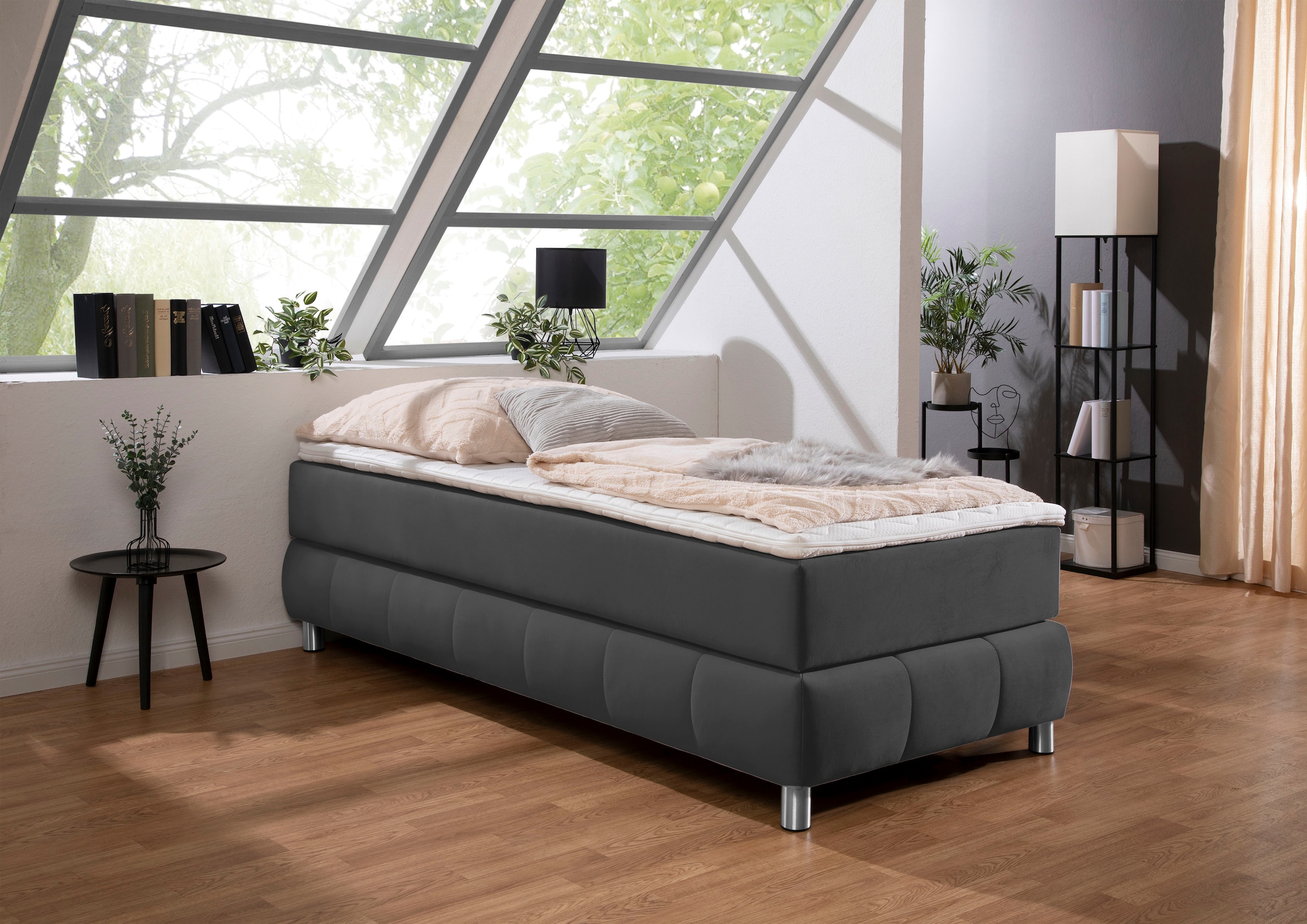 andas Boxspringbett »Salo«, Ohne Kopfteil, inkl. Topper, auch in Überlänge günstig online kaufen