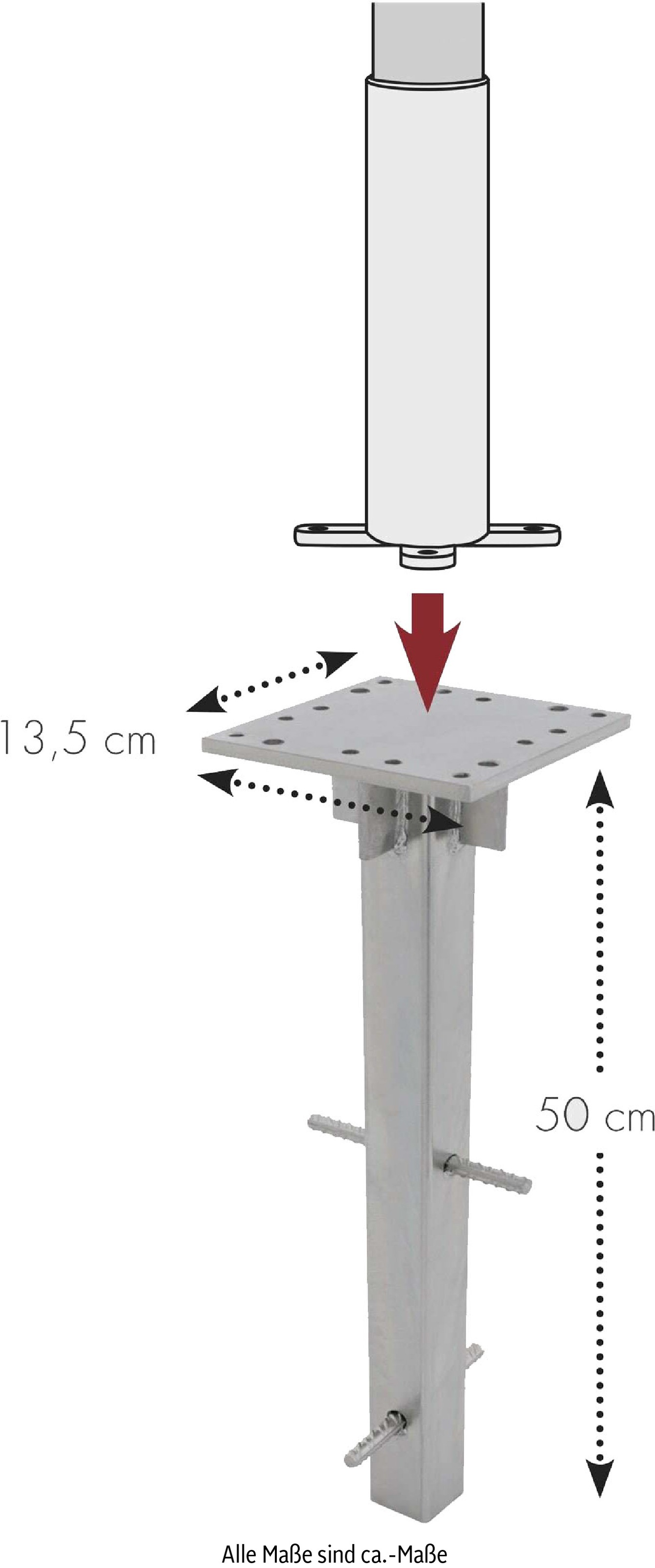 doppler® Bodendübel, (1 tlg.), Abstand Lochung: 10,5 cm, 13,5 cm, 12 cm und 16 cm