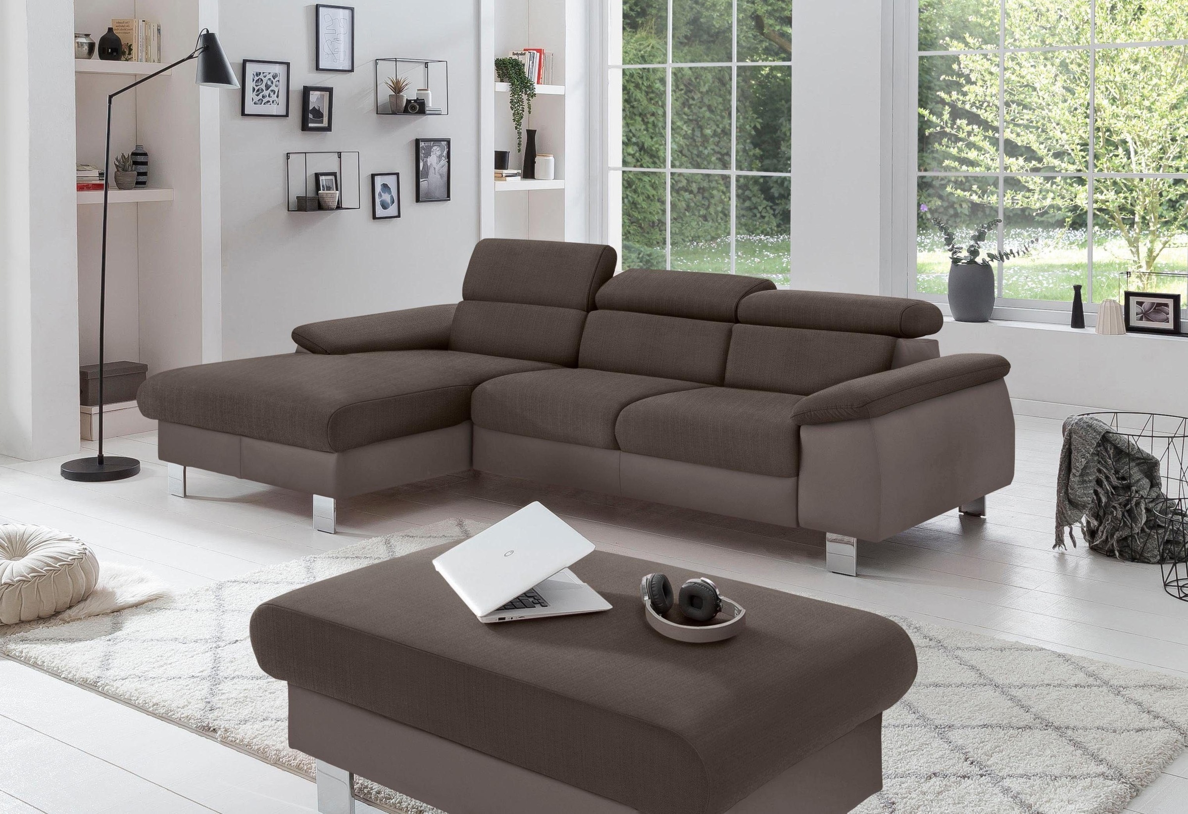 COTTA Polstergarnitur »Komaris L-Form, B: 242 bzw. 100 cm (Set: Ecksofa & H günstig online kaufen