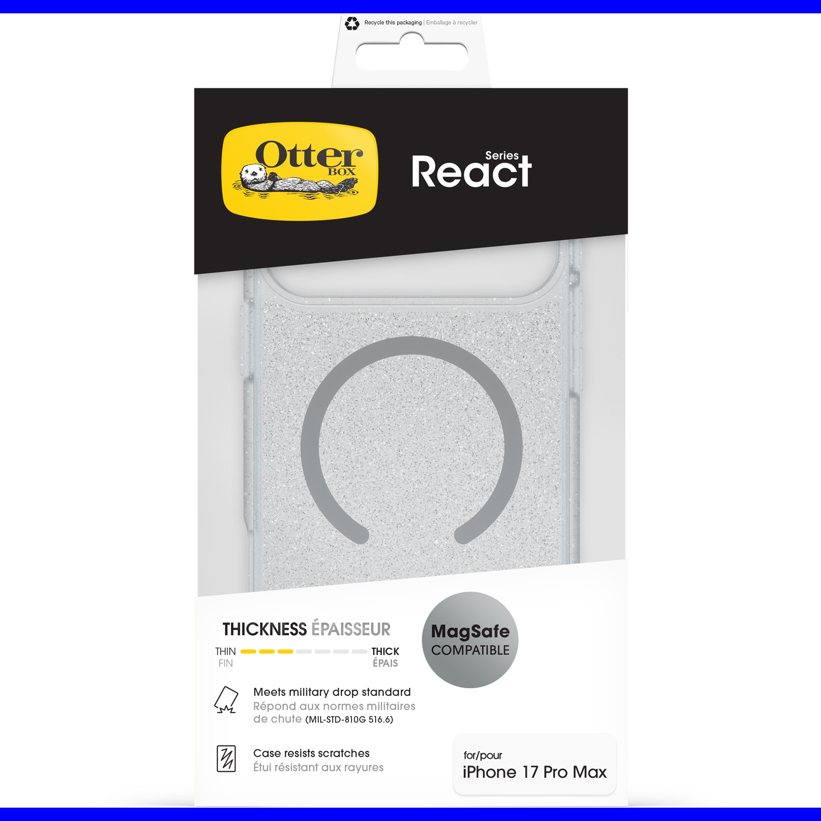 Otterbox Handyhülle »React Series MagSafe Compatible für Apple iPhone 17 Pro Max« Apple iPhone 17 Pro Max Backcover, Schutzhülle, Handyschutzhülle, Case, Schutzcase, stoßfest