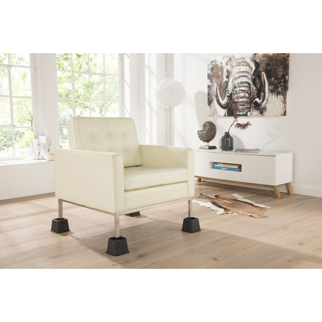 Ruco Standregal »(Möbelerhöhung)«, (Set, 8 St.), Kunsttoff, erleichtert das Aufstehen aus Bett oder Sessel