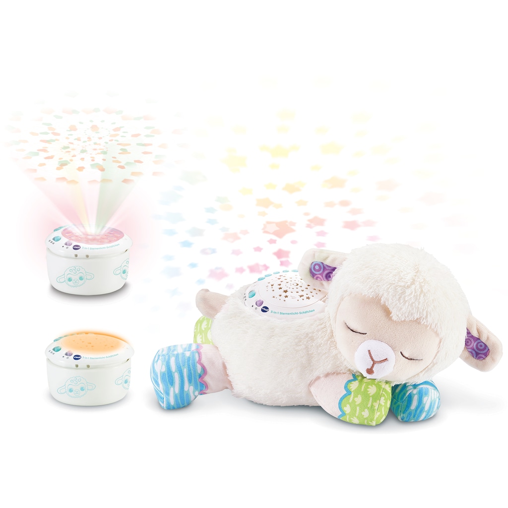 Vtech® Kuscheltier »Vtech Baby, 3in1 Sternenlicht-Schäfchen«, mit Licht- und Soundeffekten