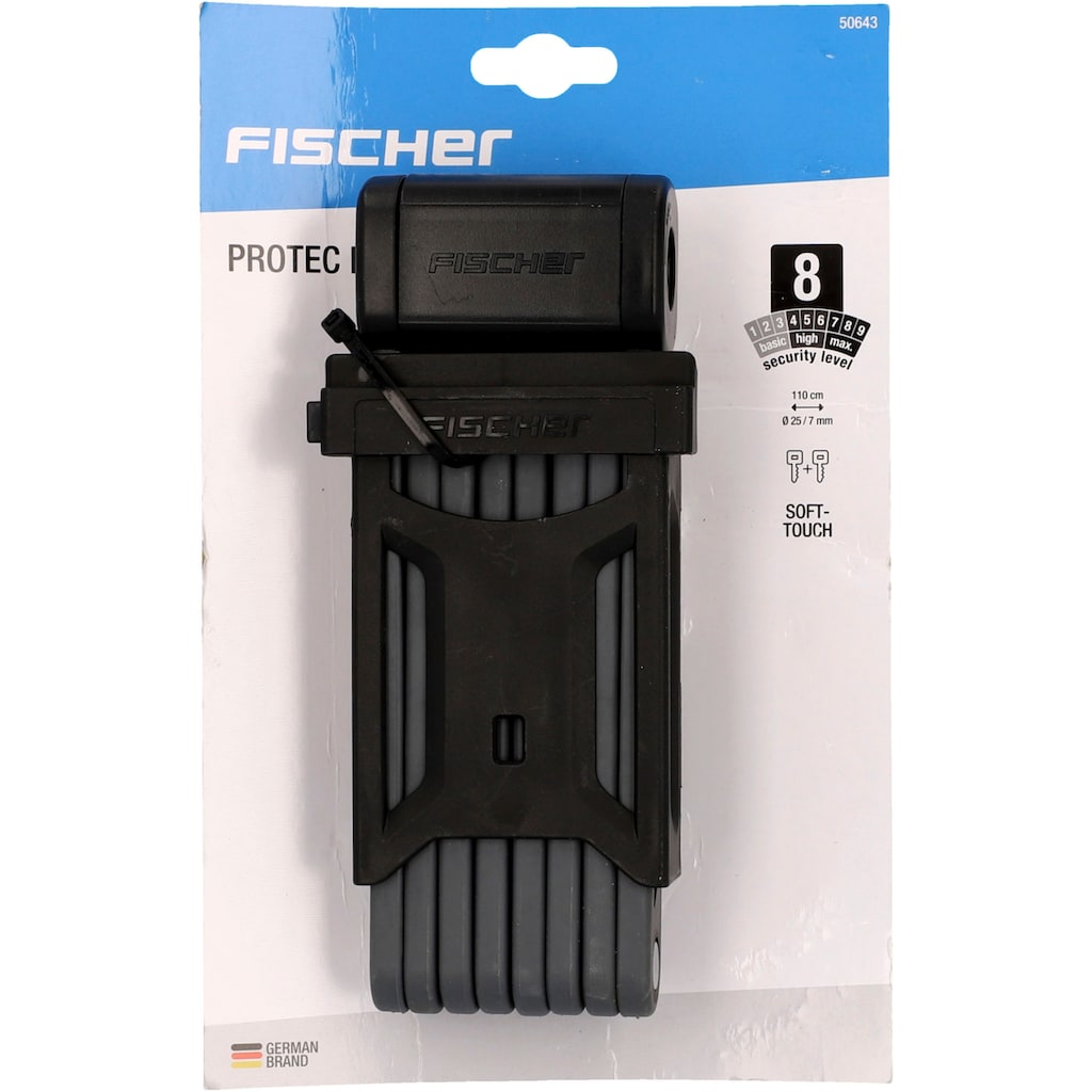 FISCHER Fahrrad Faltschloss »Faltschloss Soft-Touch PROTEC FKS110«