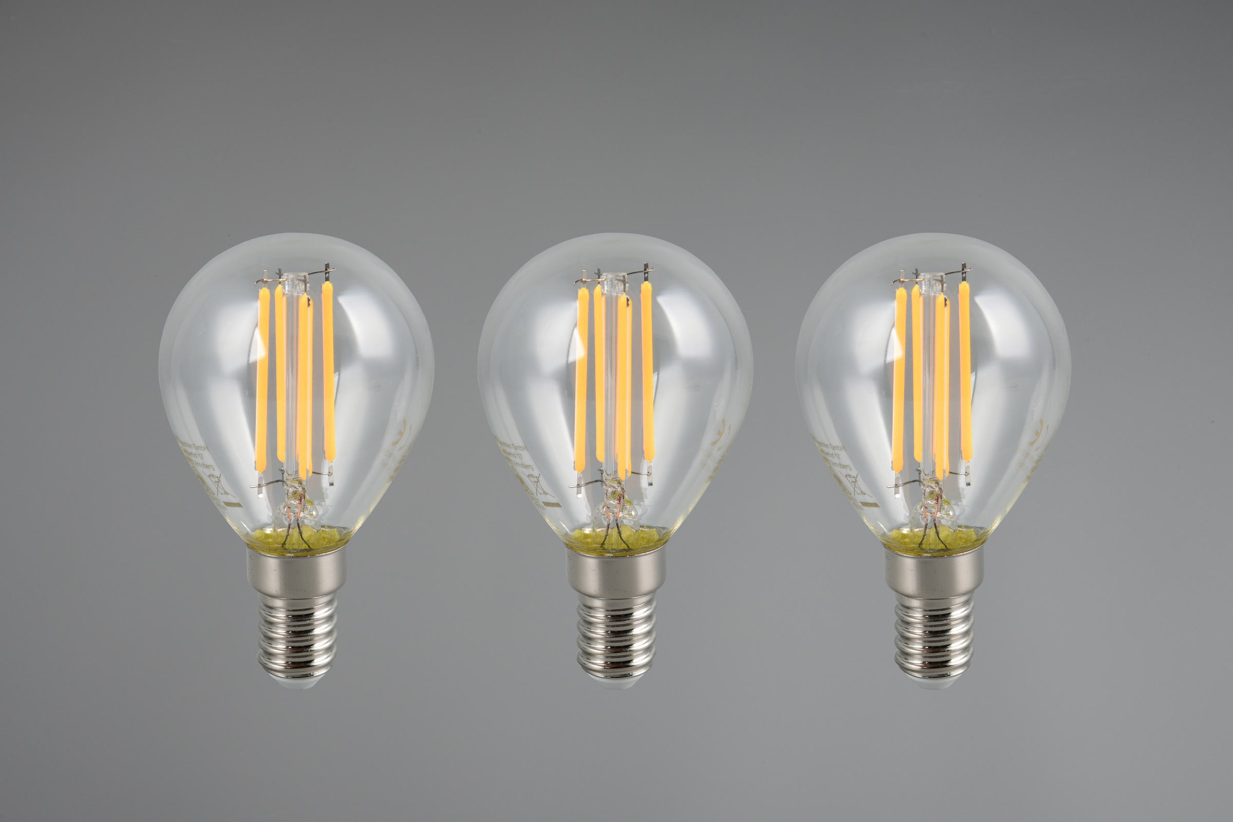 TRIO Leuchten LED-Filament »Leuchtmittel Set E14«, E14, 3 St., Warmweiß, 3er Set Filament Leuchtmittel E14 Fassung, Glühbirne E14 LED warmweiß