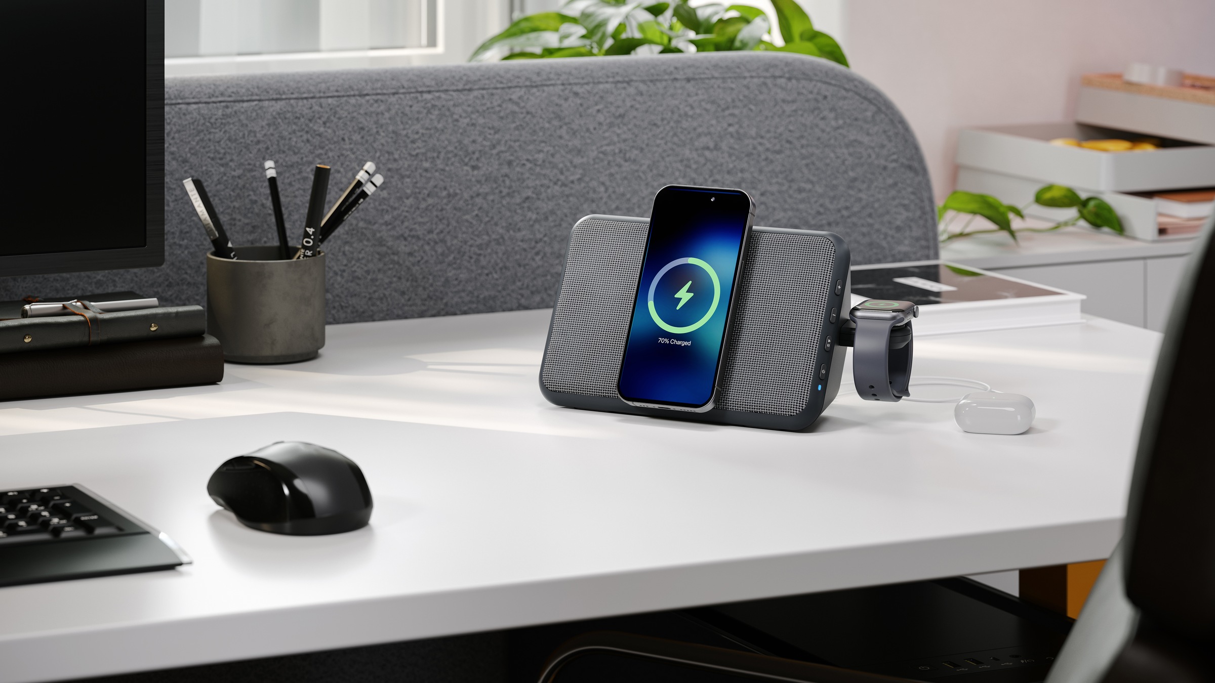Sharp Bluetooth-Lautsprecher »CP-DS10« Stereo (A2DP Bluetooth | AVRCP Bluetooth | Bluetooth Apple Siri | Google Assistant | Ladefunktion für Mobilgeräte | Lautstärkeregelung )