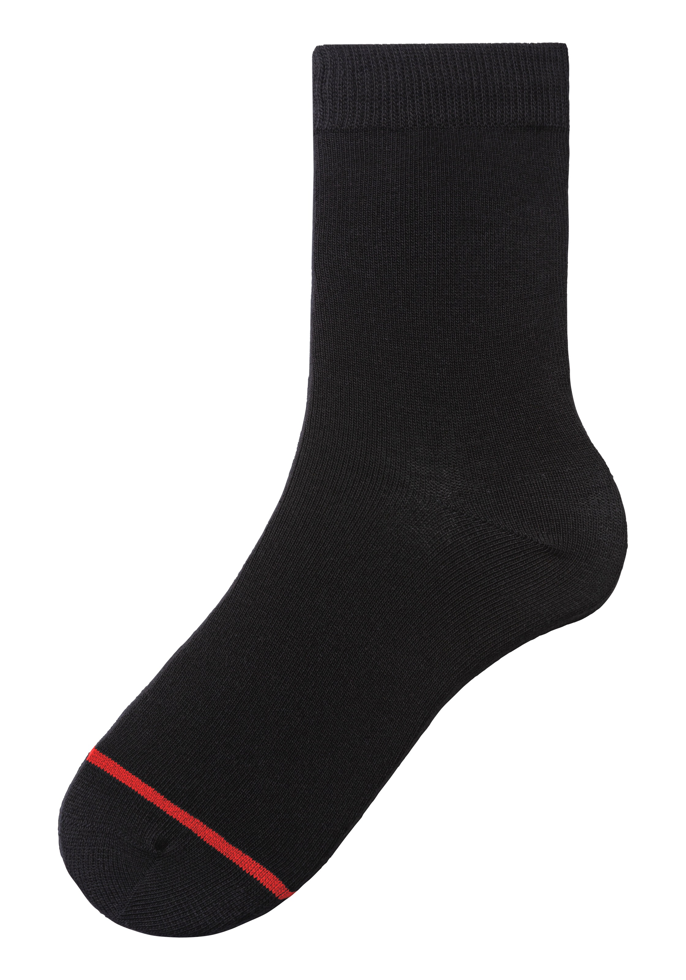 H.I.S Basicsocken, (Packung, 7 Paar), mit eingestrickter farbiger Spitzennaht