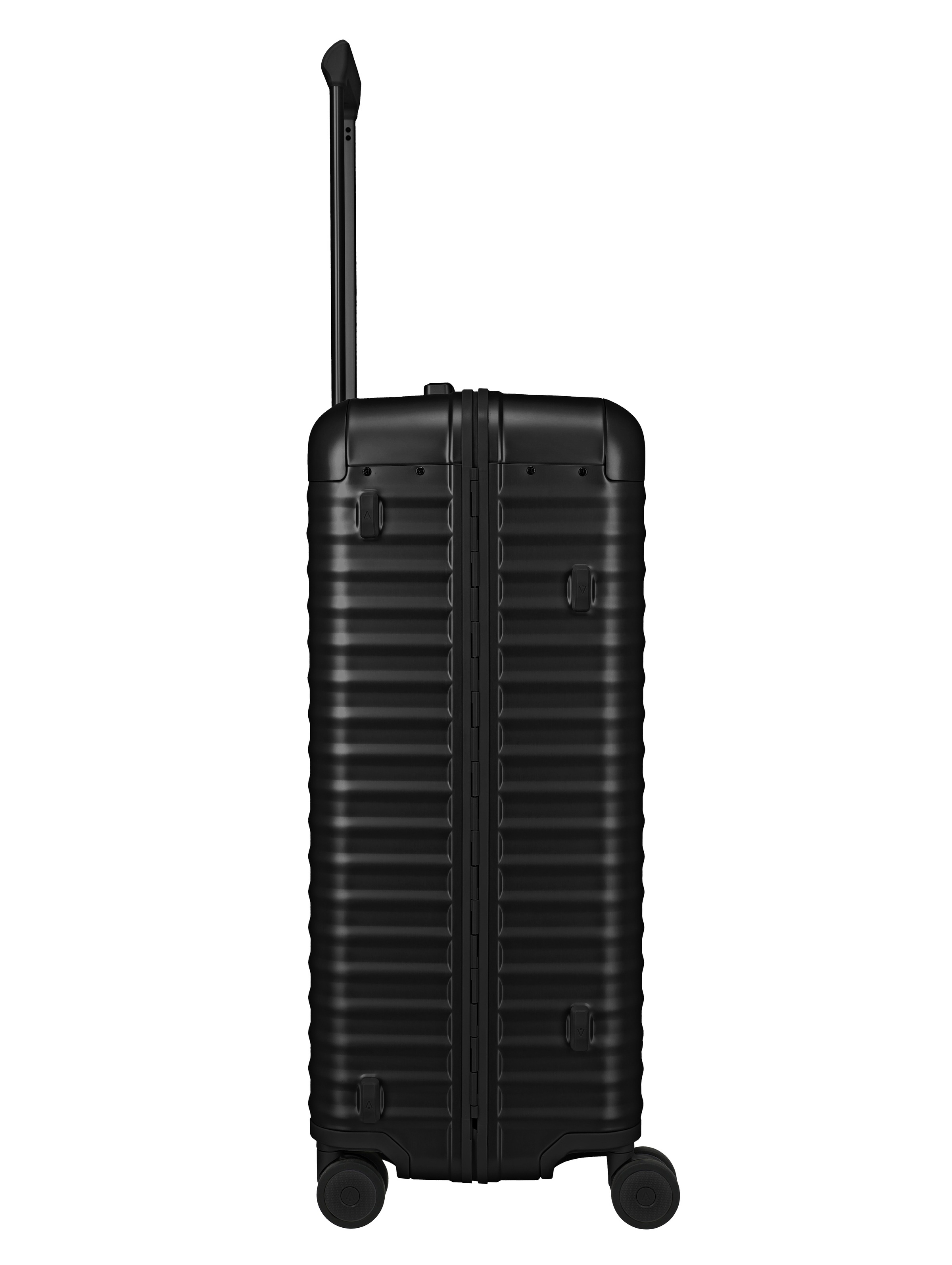 TITAN - Made in Germany Trolley »ETERNITY L Aluminium Reisekoffer Made in Germany« 101 l 4 Rollen 100 % Aluminium, Smart Frame und Echtledergriffe