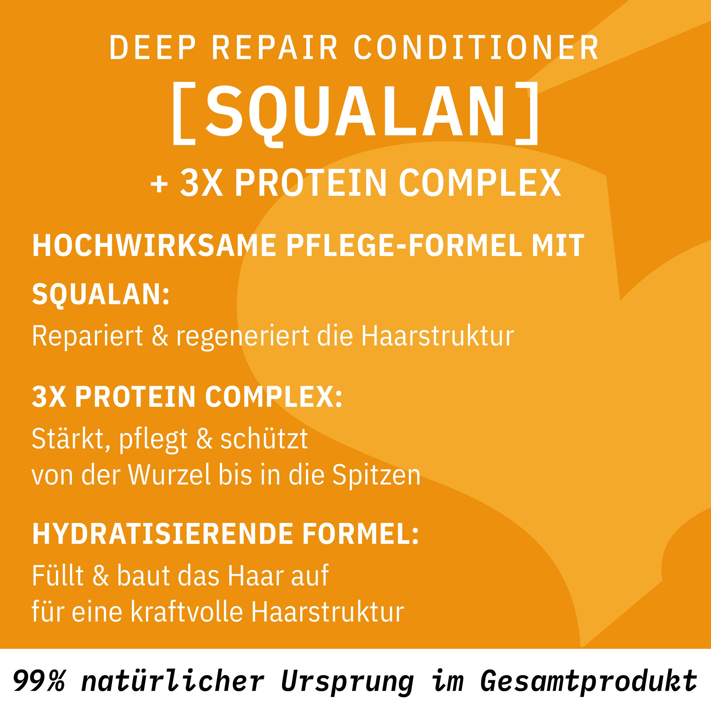 SANTE Haarspülung »Deep Repair Conditioner Squalan + 3-Fach Protein Komplex« Haarspülung, mit Kokosöl, Arganöl und Olivenöl, für strapaziertes Haar