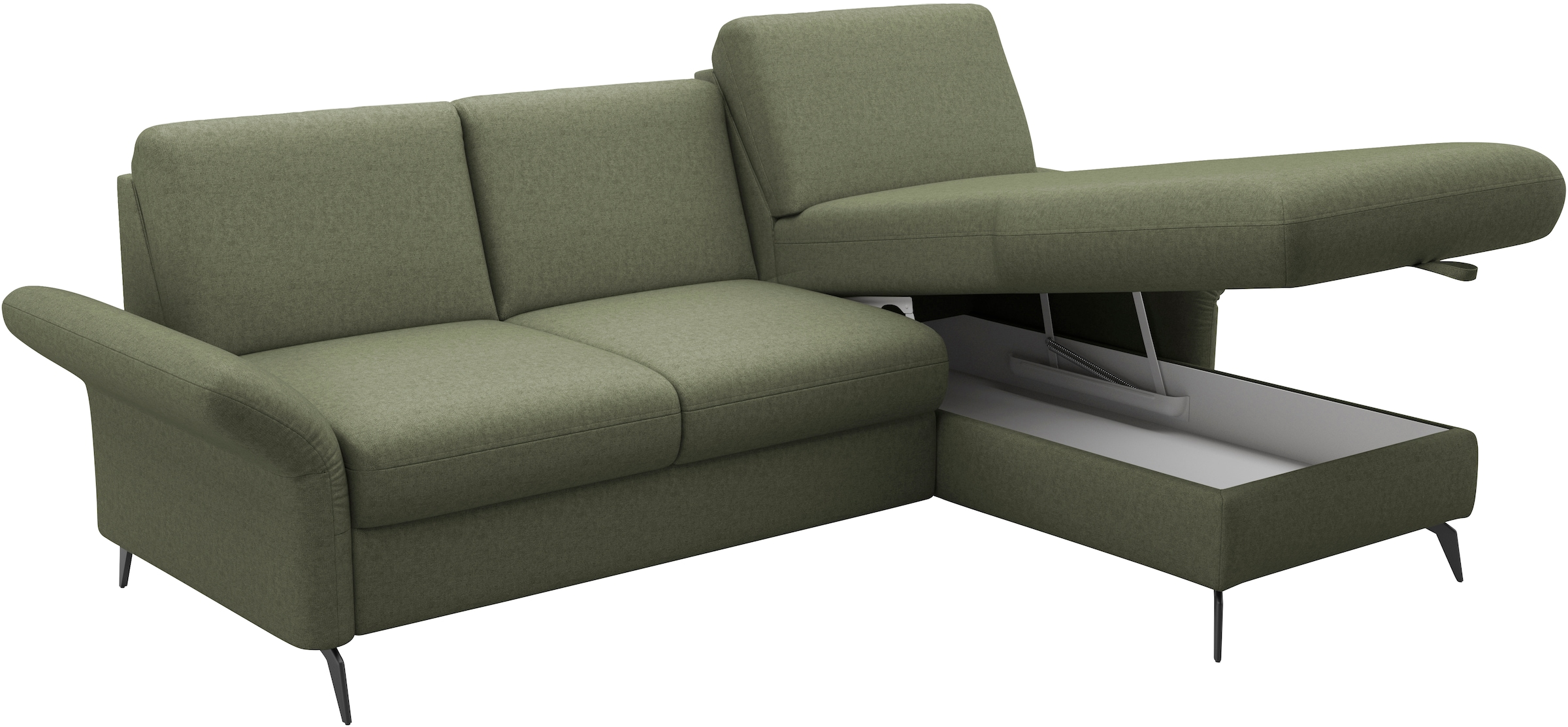 Home affaire Ecksofa »Rochelle«, optional: Armteilverstellung, klappbar, Bettkasen