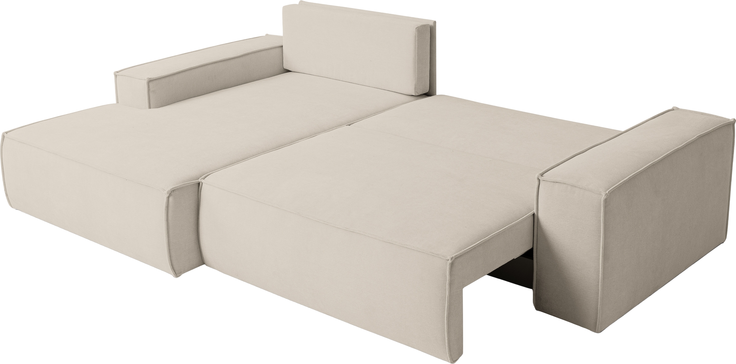 WERK2 Ecksofa »Treviso bequem, mit Bettfunktion und Bettkasten, Breite 267cm, L-Form« Moderne, teilmassive Polsterecke, Komfortpolsterung und losen Kissen.