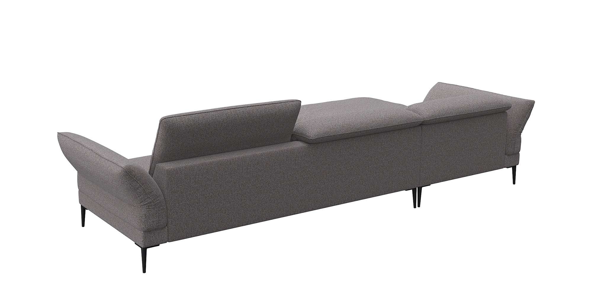 FLEXLUX Ecksofa »Salino, Funktionssofa mit Recamiere, Relaxsofa, Ecksofa«, Sofa mit Arm- und Kopfteil-Verstellungen, Kaltschaum & Stahl-Wellen