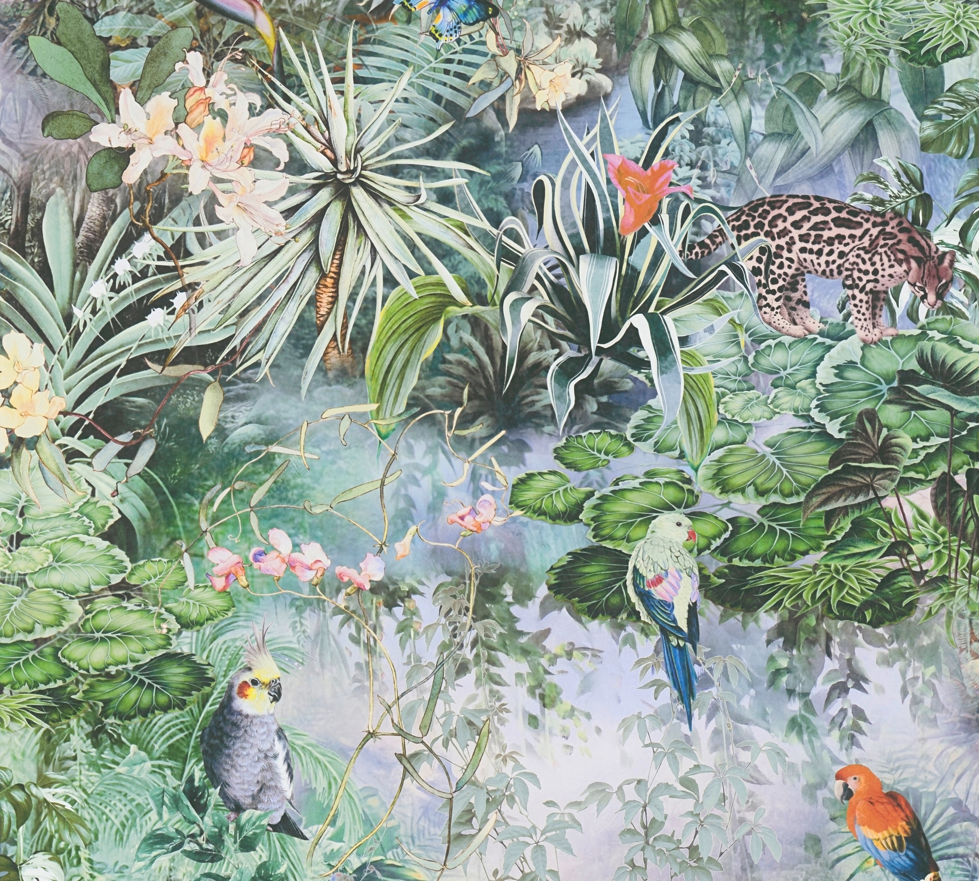 A.S. Création Vliestapete »Dream Flowery« Wald | botanisch | floral glatt Tiertapete Tapete Blumenoptik Tapeten Wohnzimmer Schlafzimmer Küche