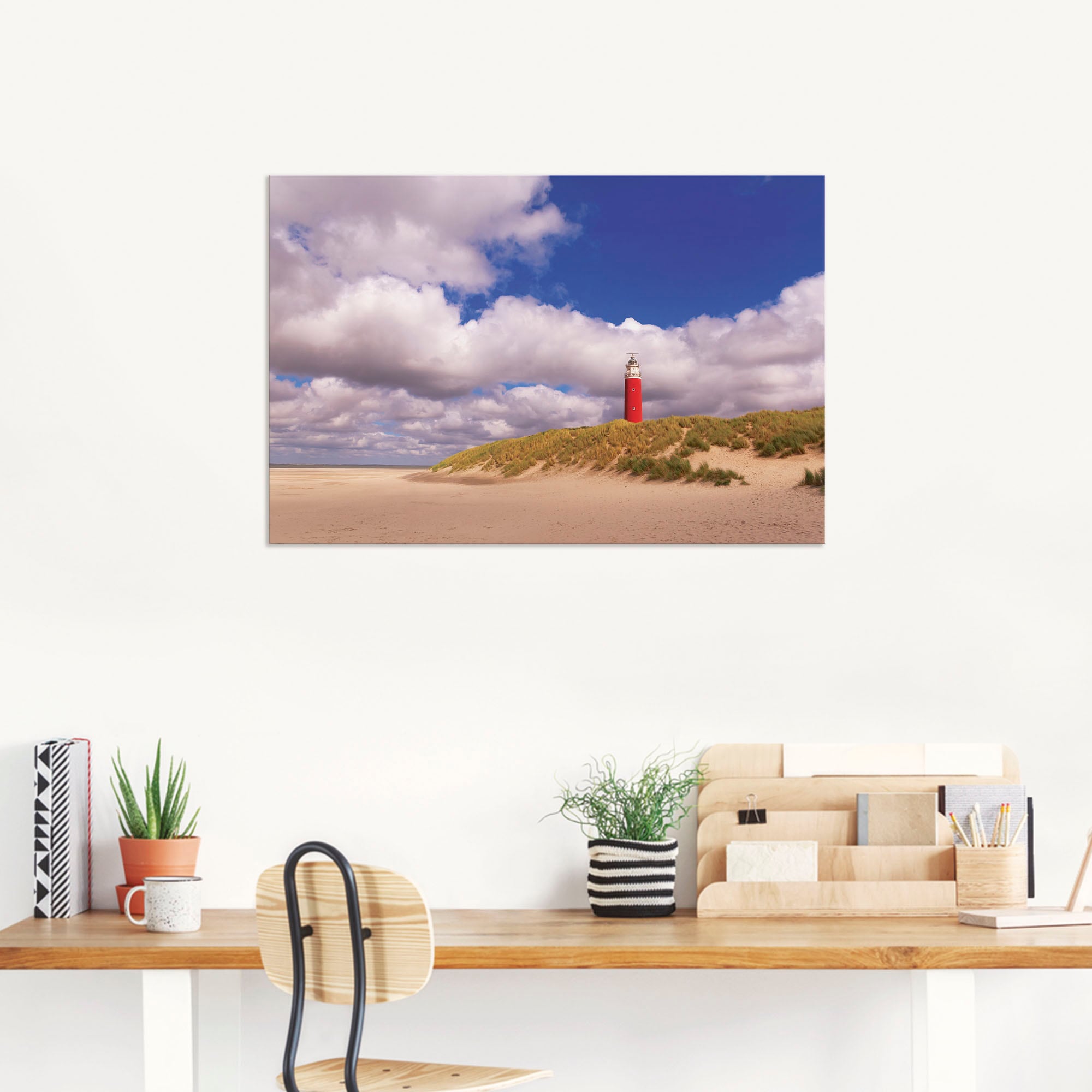 Artland Wandbild »Wolkenimpression am Leuchtturm«, Küste, (1 St.), als Alubild, Outdoorbild, Poster in verschied. Größen