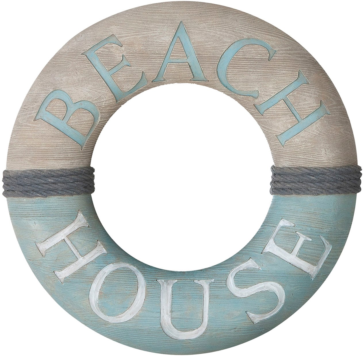 GILDE Wandspiegel »Spiegel rund Beach house grau H. 45 cm«, (1 St.) günstig online kaufen