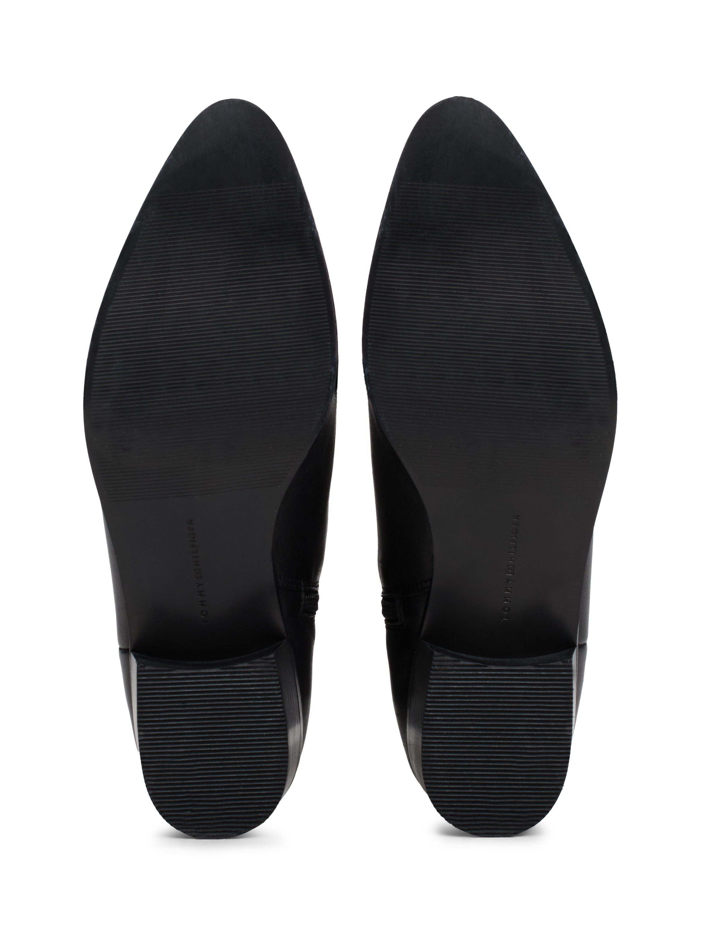 Tommy Hilfiger Stiefelette »LOW COWBOY FLAT LEATHER«, Basic, Blockabsatz, Businesschuh in schmaler Form