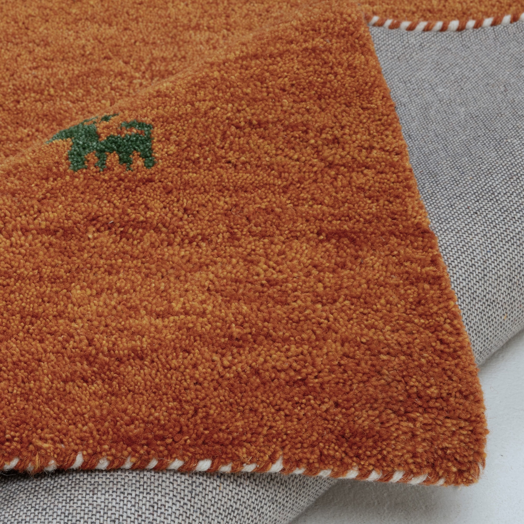 THEKO Wollteppich »Gabbeh Motiv, Handgefertigt, Teppich, Tiermotiv,  reine Wolle« rechteckig 14 mm Höhe reine Wolle, Wohnzimmer, Schlafzimmer, Esszimmer