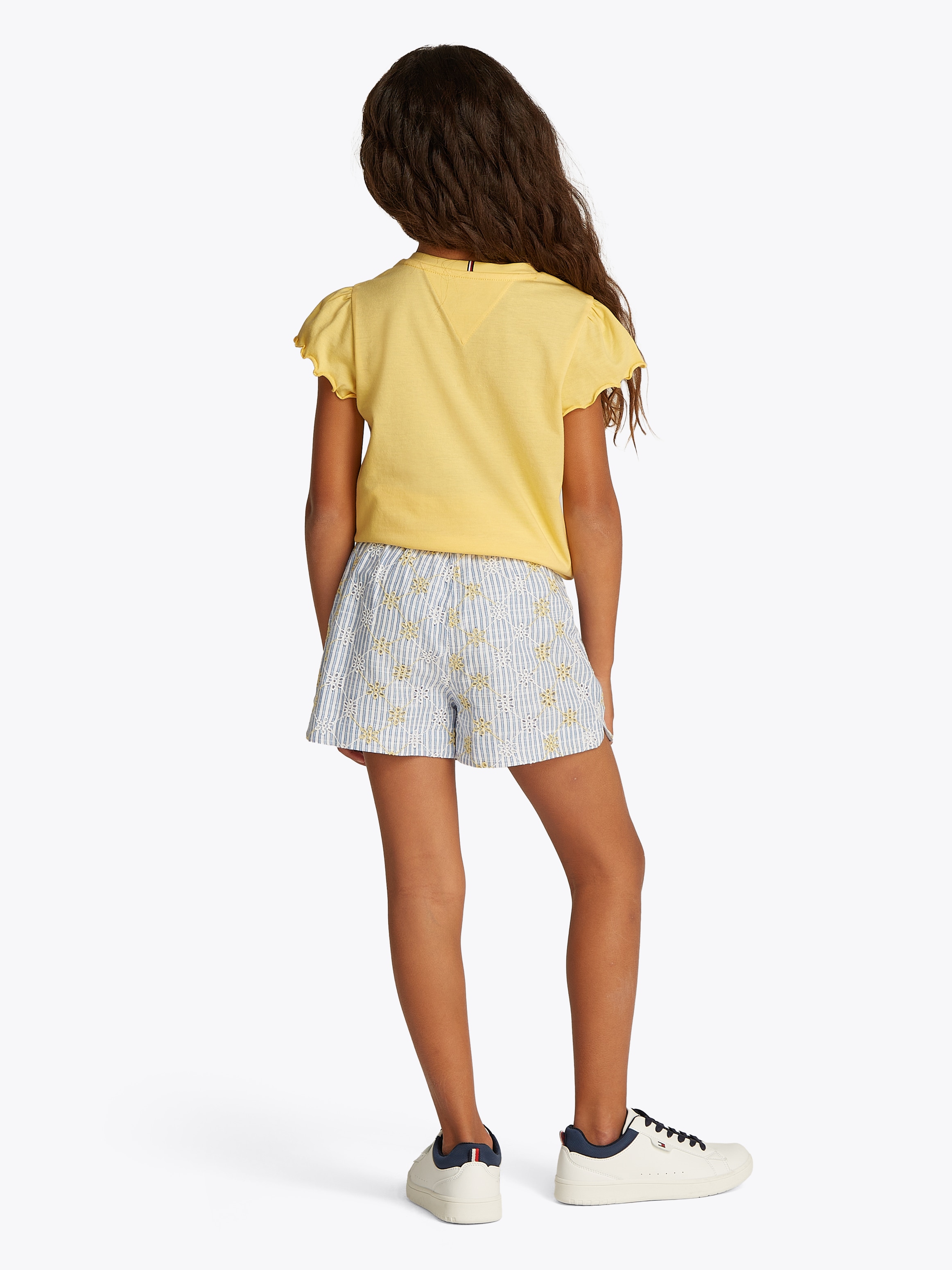 Tommy Hilfiger T-Shirt »ESSENTIAL RUFFLE SLEEVE TOP S/S«, mit gewelltem Ärmelabschluss