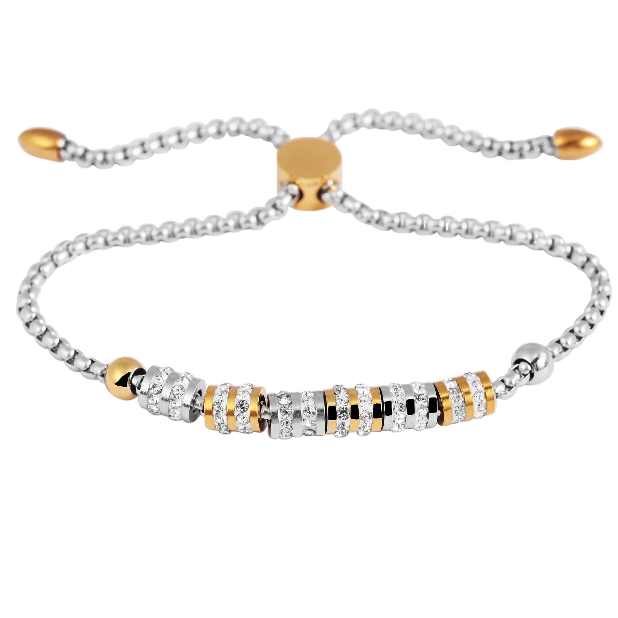 Bild von Adelia´s Edelstahlarmband »Armband aus Edelstahl mit Similisteine«