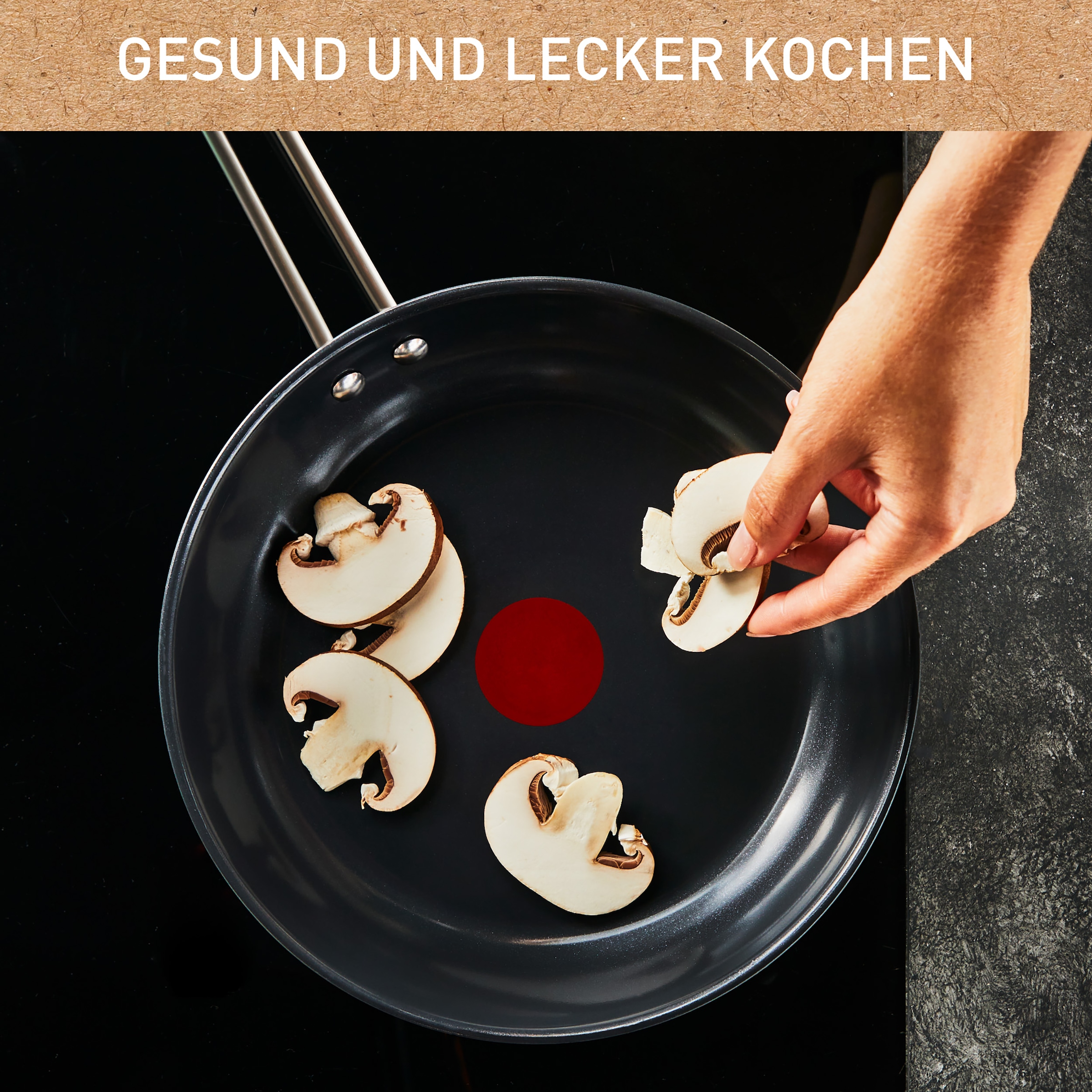 Tefal Bratpfanne »Nordica«, Edelstahl, (1 tlg.), Thermo-Signal-Technologie, minimalistisches Design, robuster Griff
