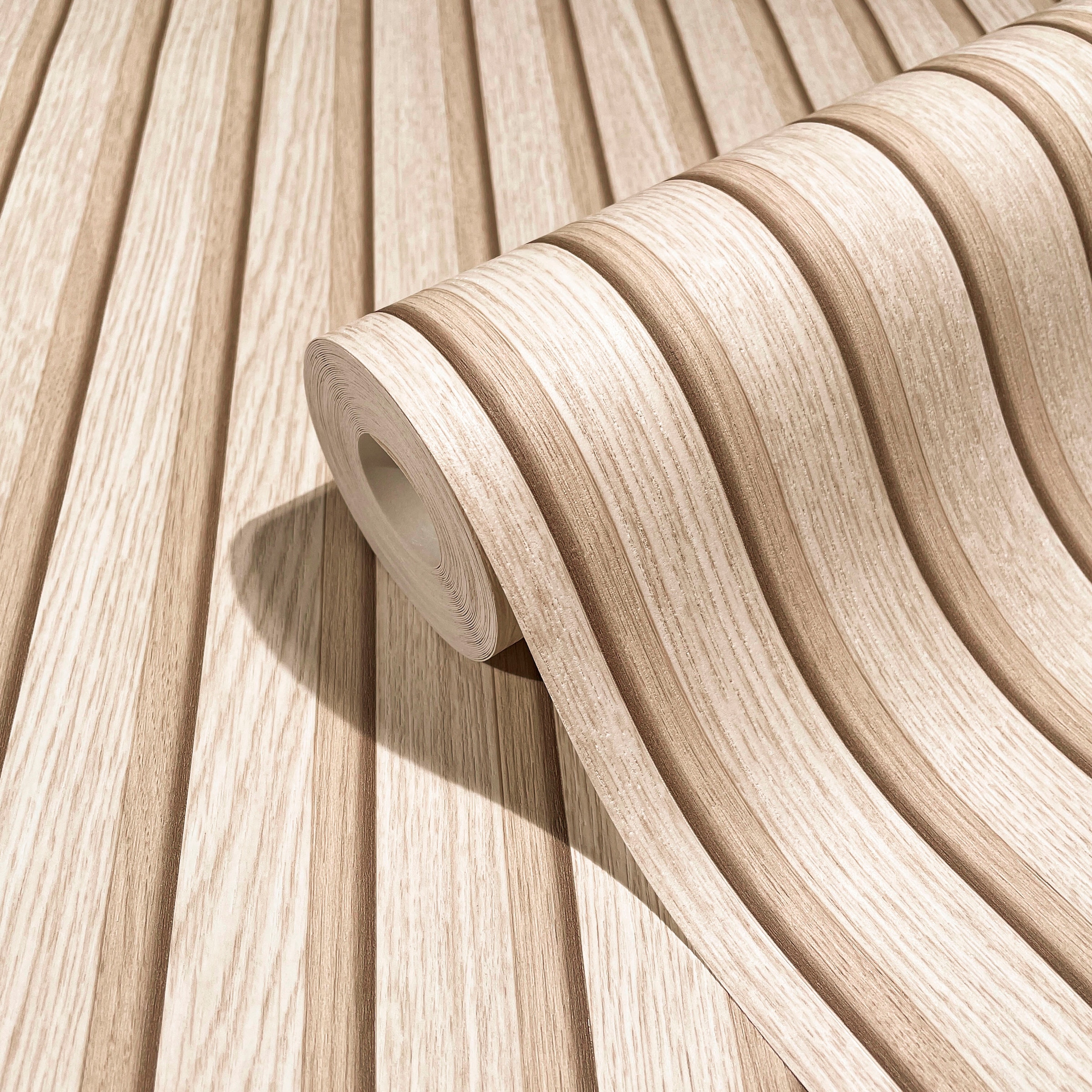Marburg Vliestapete »Timber Wandpaneele Optik«, matt, 3D moderne Tapete für Wohnzimmer Schlafzimmer Küche