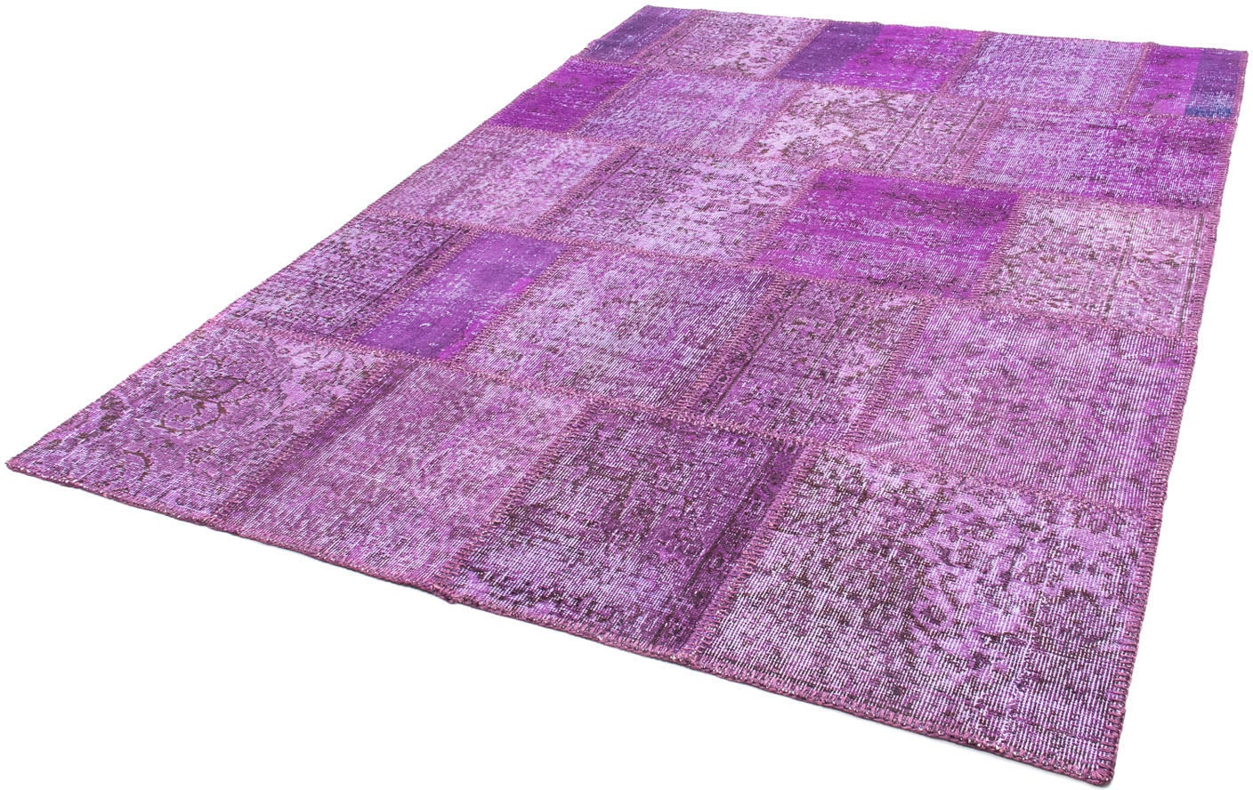 morgenland Teppich »Patchwork - 240 x 170 cm - lila«, rechteckig, Wohnzimme günstig online kaufen