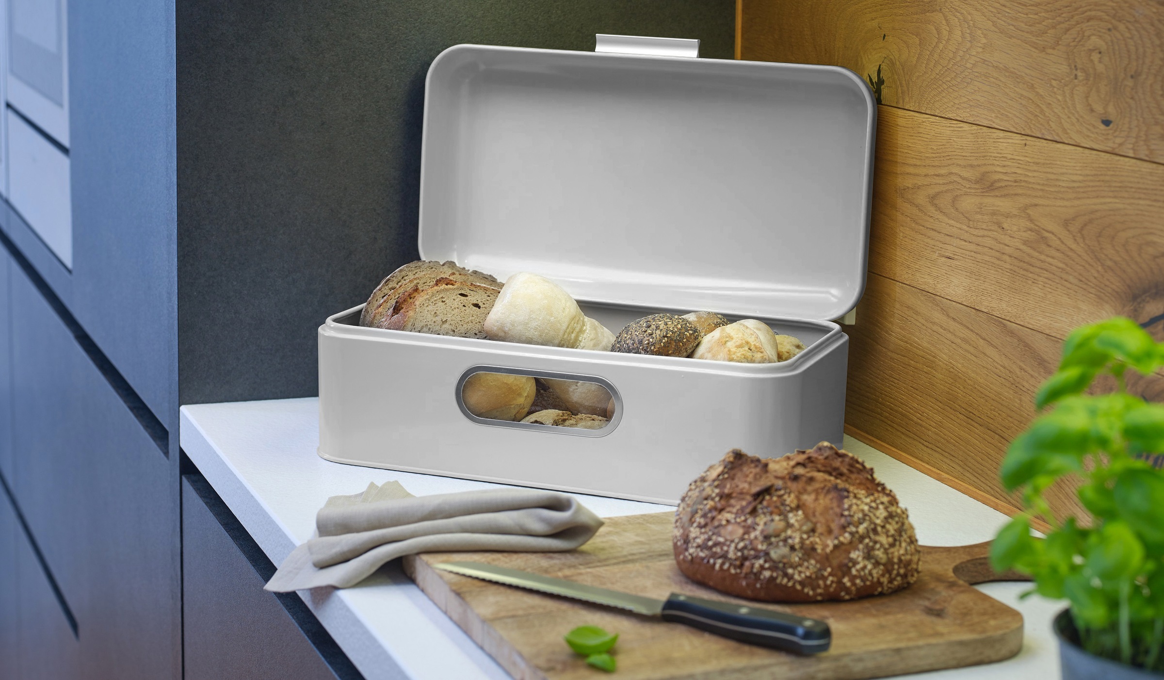 ECHTWERK Brotkasten »Retro-Brotbox "single window"«, (1 tlg.), Brotbehälter im Retro-Design, 1 praktisches Sichtfenster