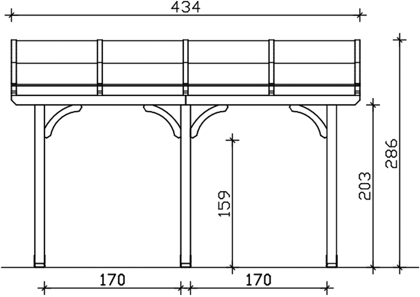 Skanholz Terrassendach »Venezia« Leimholz
