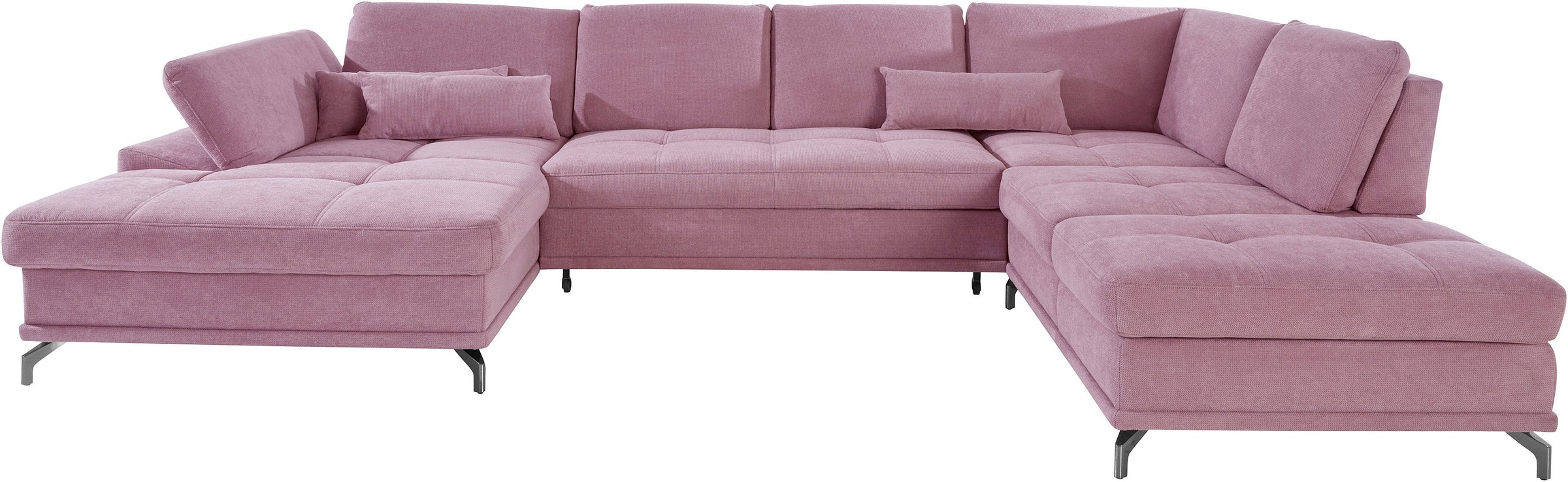 PLACES OF STYLE Wohnlandschaft »Costello U-Form, B: 363 cm mit Sitztiefen-, günstig online kaufen