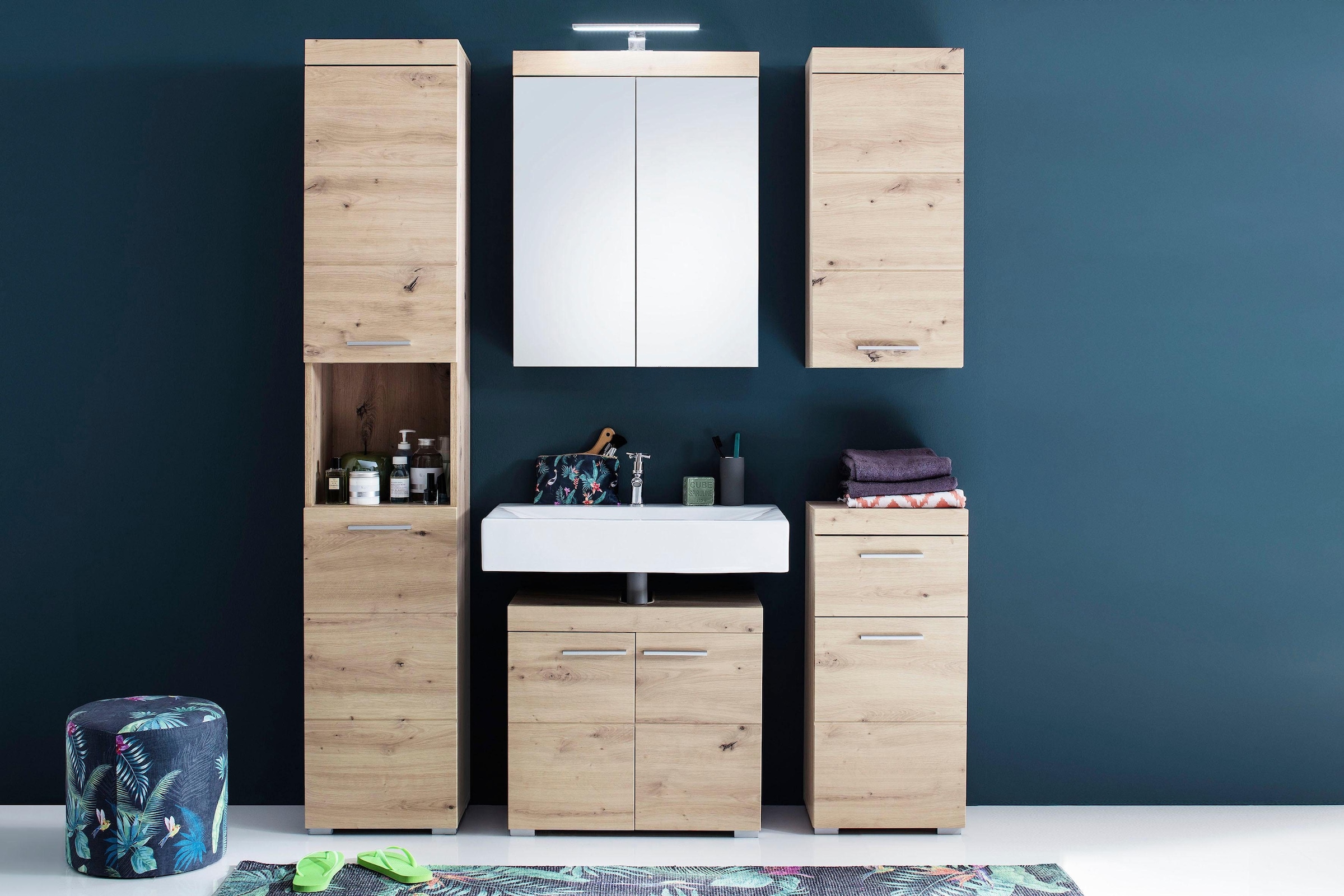 INOSIGN Badmöbel-Set »Avena«, (Set, 5 St.), Hochschrank, WBU, Spiegelschran günstig online kaufen