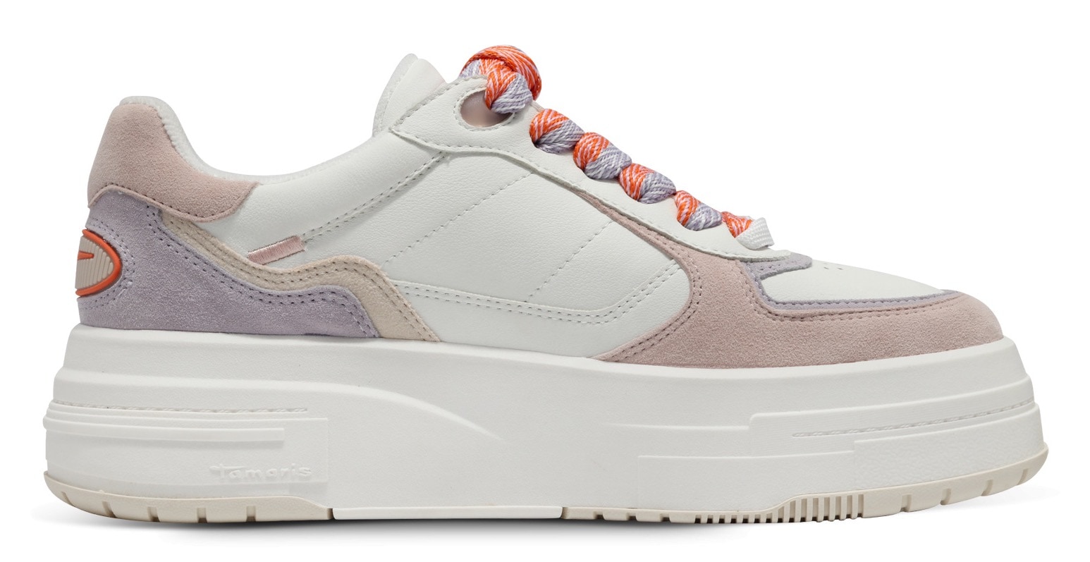 Tamaris Plateausneaker, Freizeitschuh, Halbschuh, Schnürschuh mit gepolstertem Schaftrand