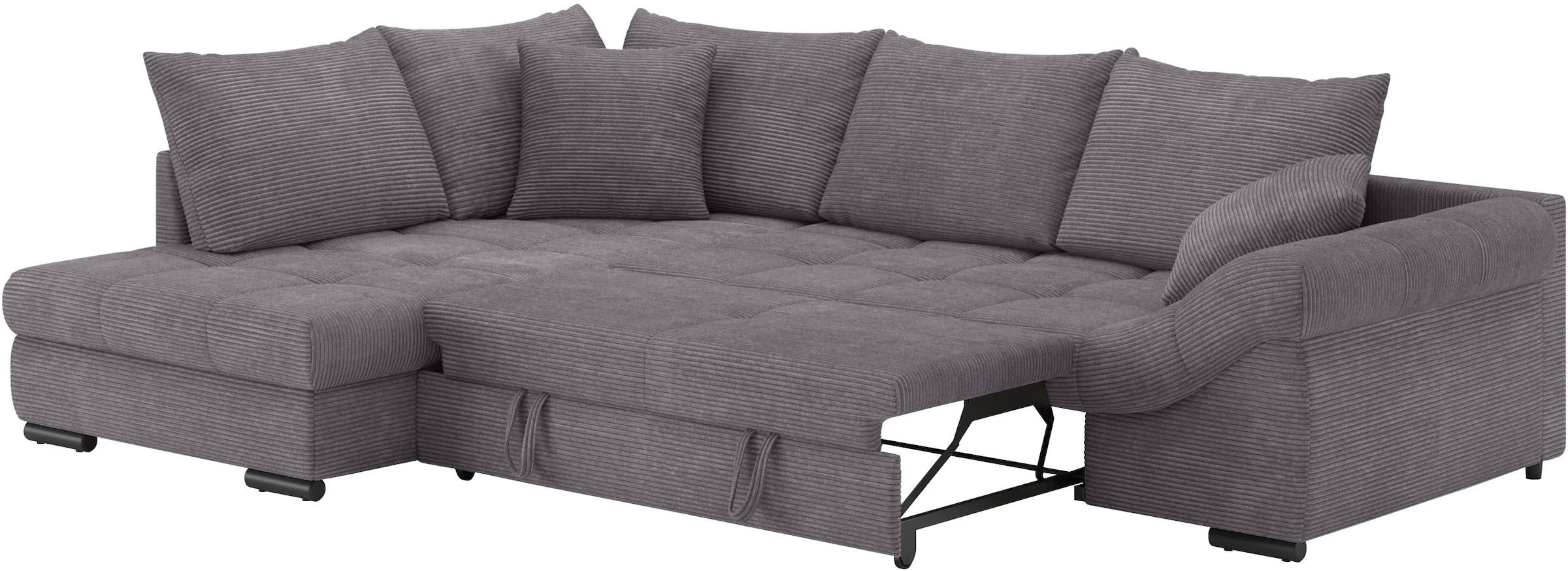 Mr. Couch Ecksofa »Allegro DuraFlex, L-Form«, Hochschläfer-Bettauszug, Kaltschaumpolsterung, bis 140 kg belastbar