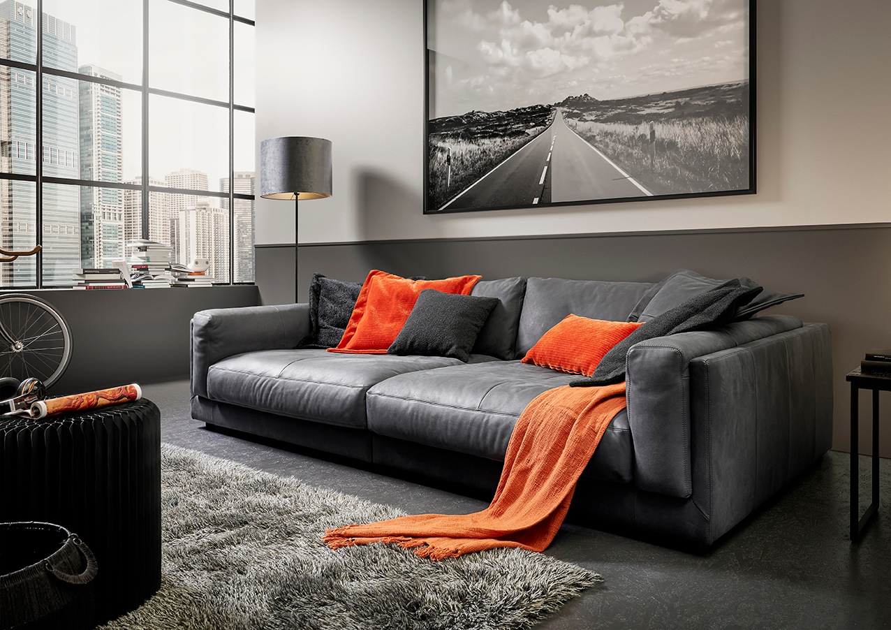 3C Candy Big-Sofa »Karalis mit extra großer Sitztiefe, elegantes Mega Sofa günstig online kaufen