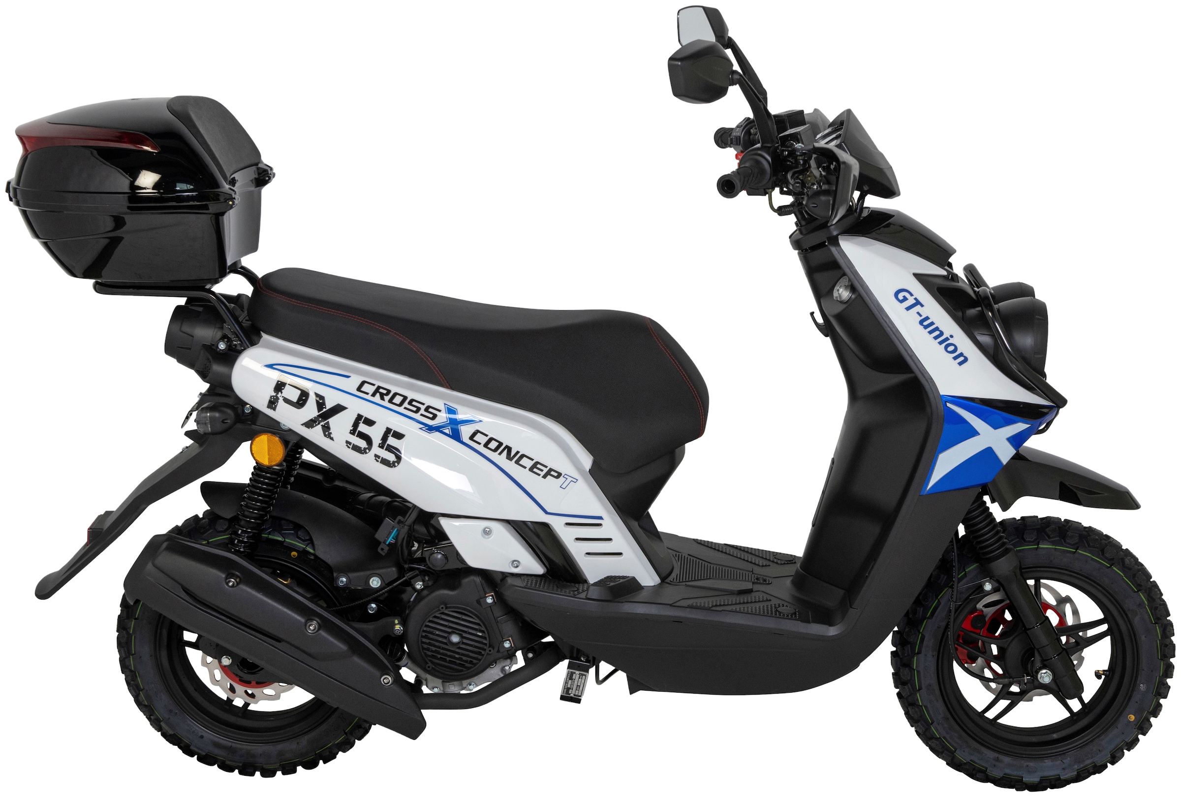 GT UNION Motorroller »PX55 Cross Conzept 125«, 124,6 cm³, 85 km/h, Euro 5, 8,4 PS, (Set), Luftgekühlter Motor