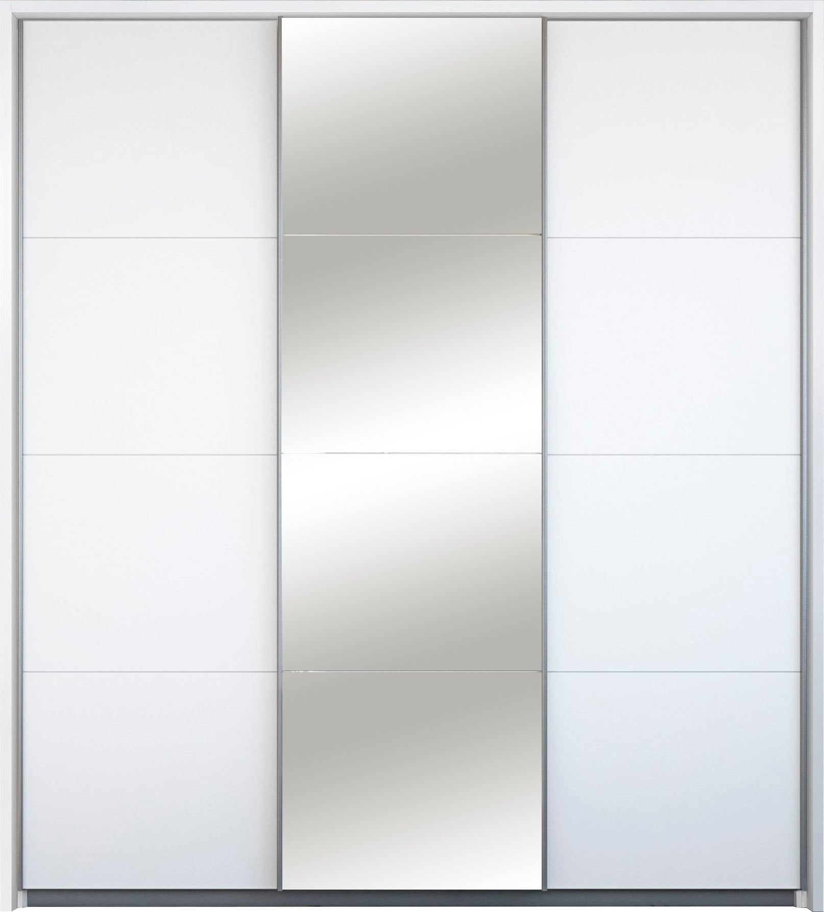 rauch Schwebetürenschrank »Kleiderschrank Schrank Garderobe Wäscheschrank TOMA mit Passepartout« inkl. Regaleinsatz sowie zusätzlichen Einlegeböden MADE IN GERMANY