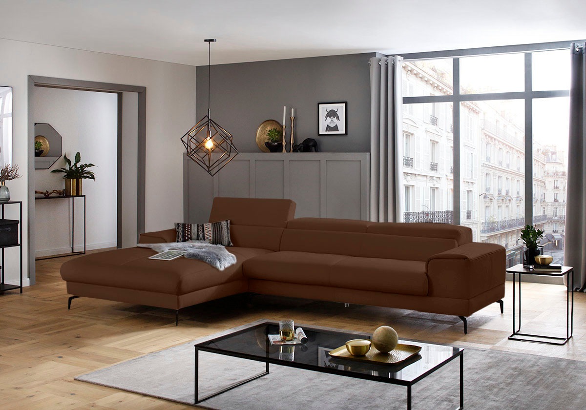 W.SCHILLIG Ecksofa »piedroo, Designsofa mit tollem Sitzkomfort, bequem, L-F günstig online kaufen
