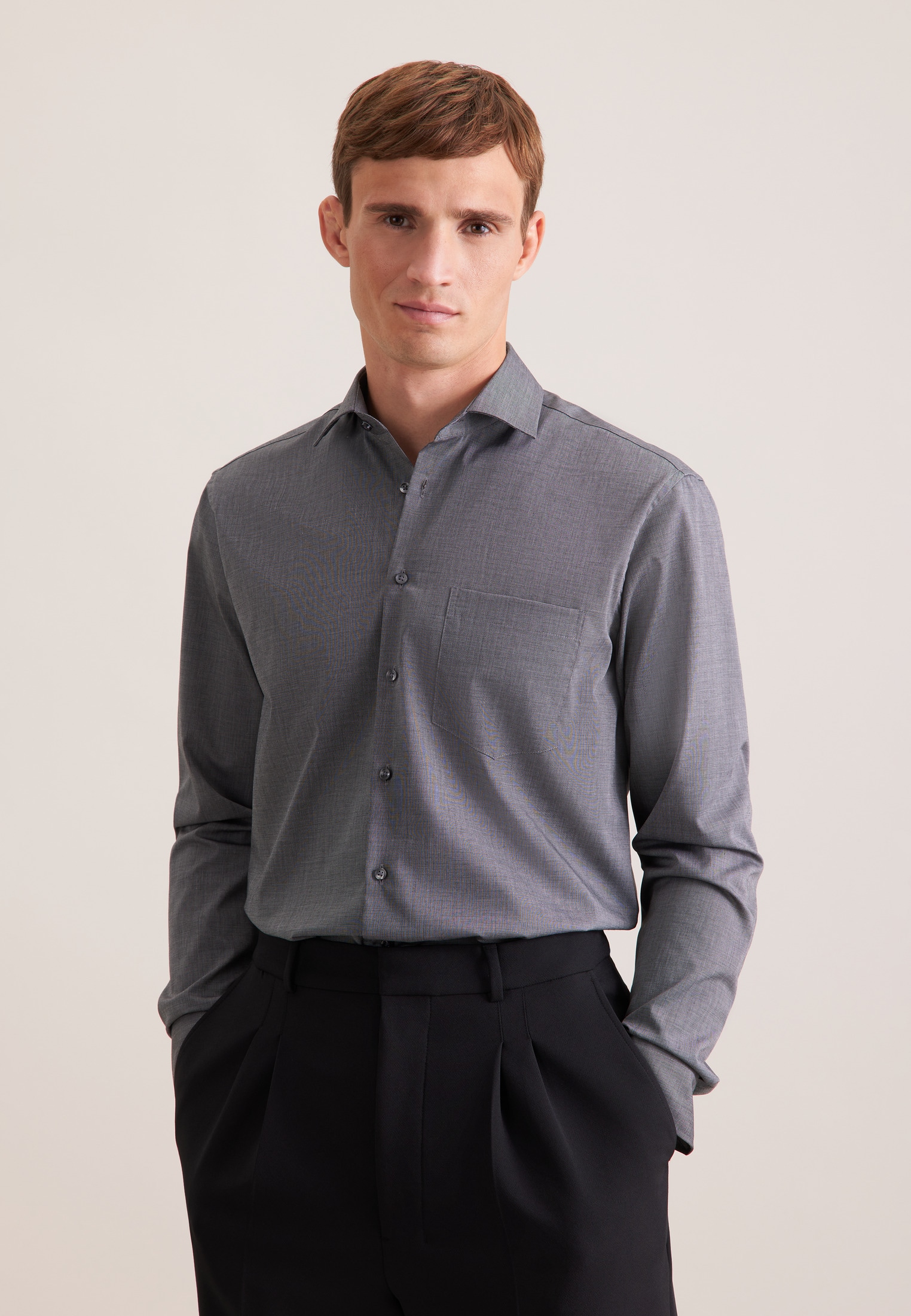 seidensticker Businesshemd »Schwarze Rose« Regular 1/1 Kentkragen Uni