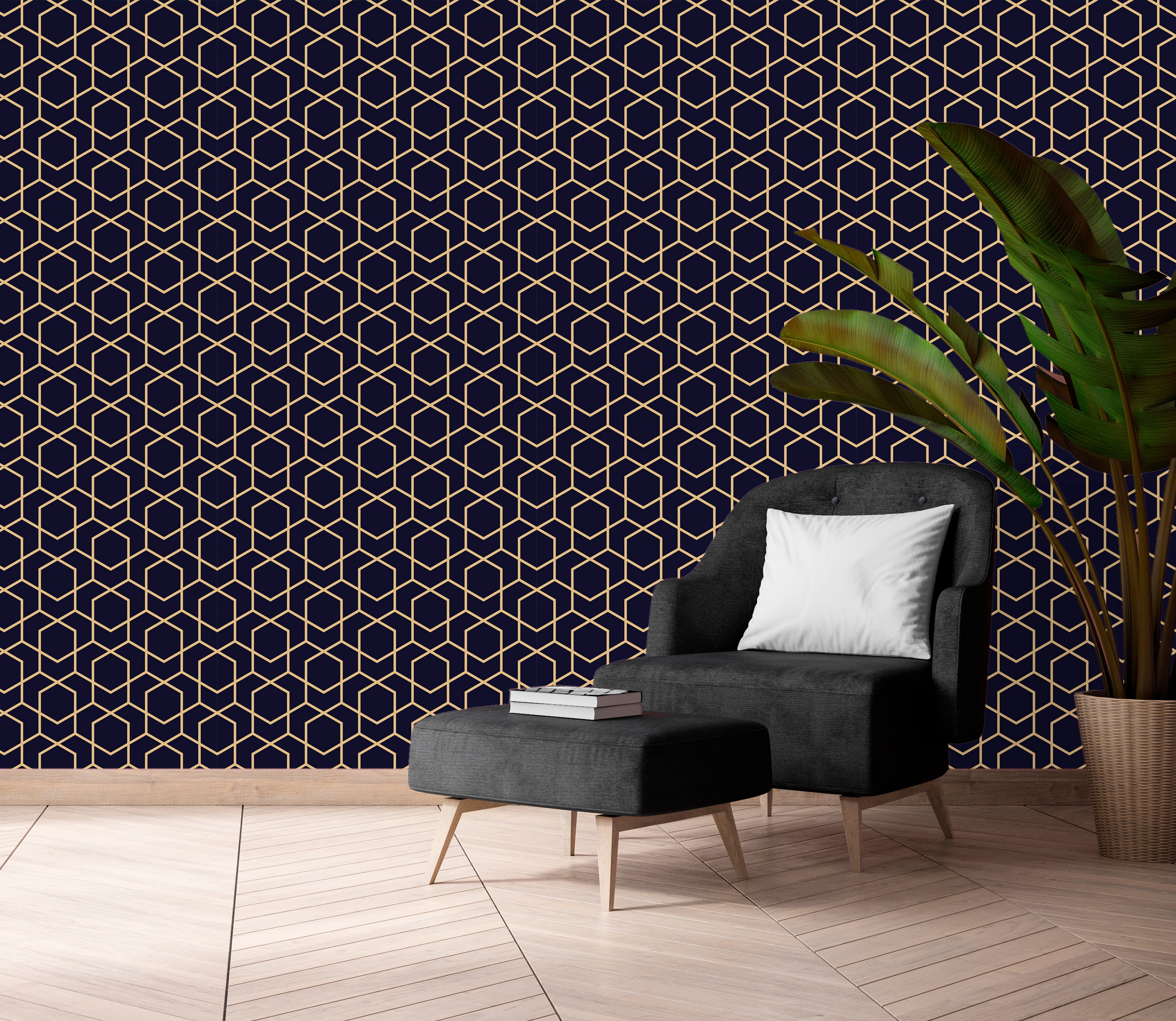 queence Vinyltapete »Romina«, bedruckt-3D-Optik-clean-Motiv, 90x250cm, selbstklebend, kinderleichte Anbringung, Sticker