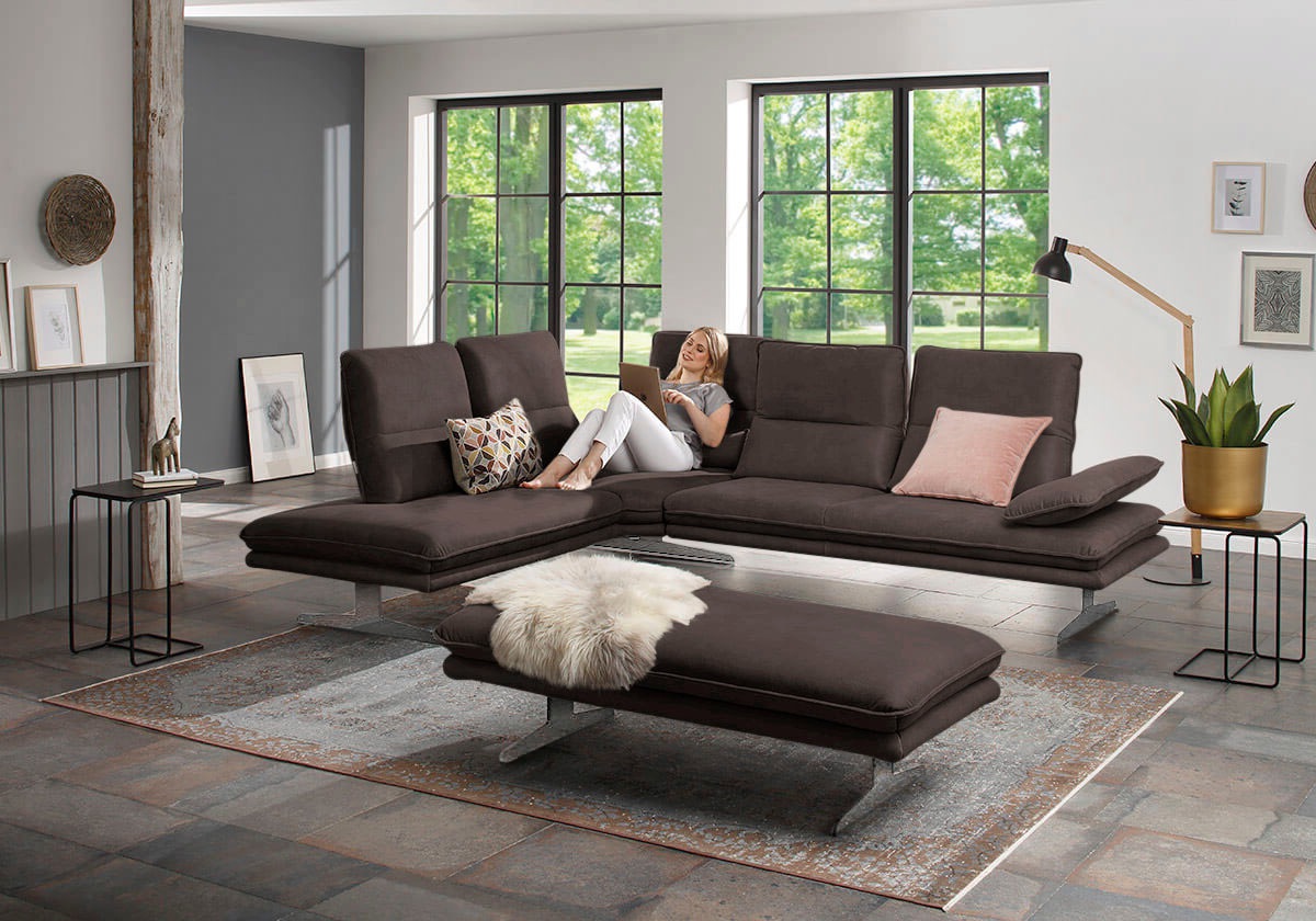 W.SCHILLIG Ecksofa »broadway, Designsofa, mit tollem Sitzkomfort, L-Form«, günstig online kaufen