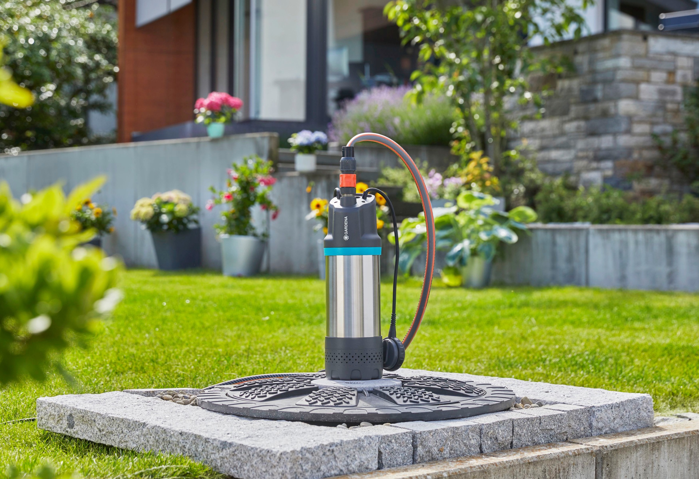 GARDENA Tauchdruckpumpe »5900/4 inox, 1768-20«, 5900 l/h max. Fördermenge