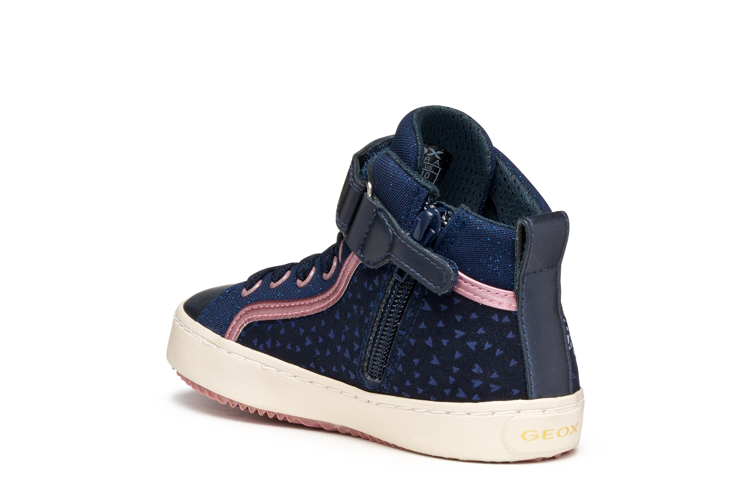 Geox Sneaker »J KALISPERA GIRL«, Schnürboots, Glitzerschuh mit Gummizug, Größenschablone zum Download