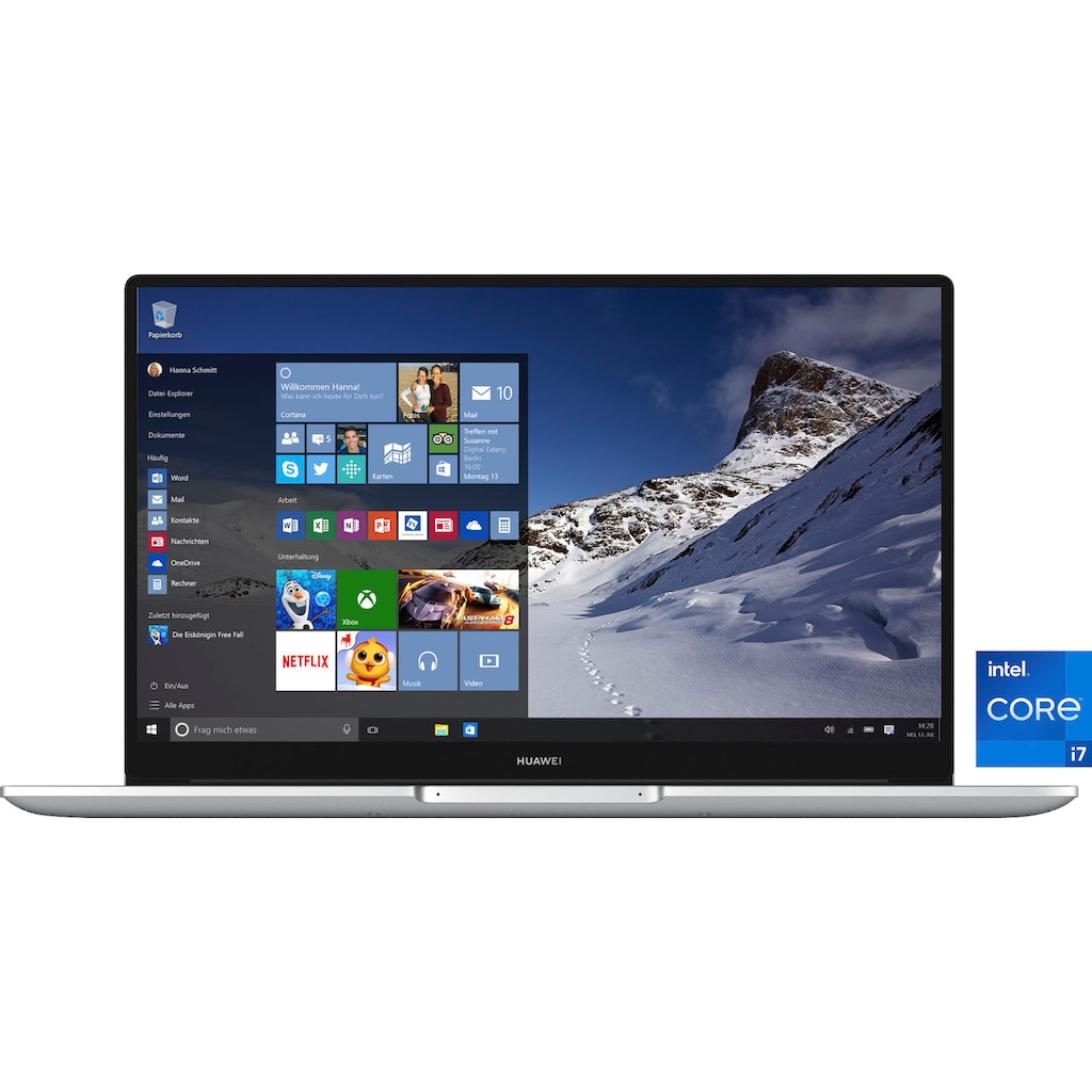 Huawei Notebook »Matebook D15«, 39,62 cm, / 15,6 Zoll, Intel, Core i7, Iris Xe Graphics, 512 GB SSD