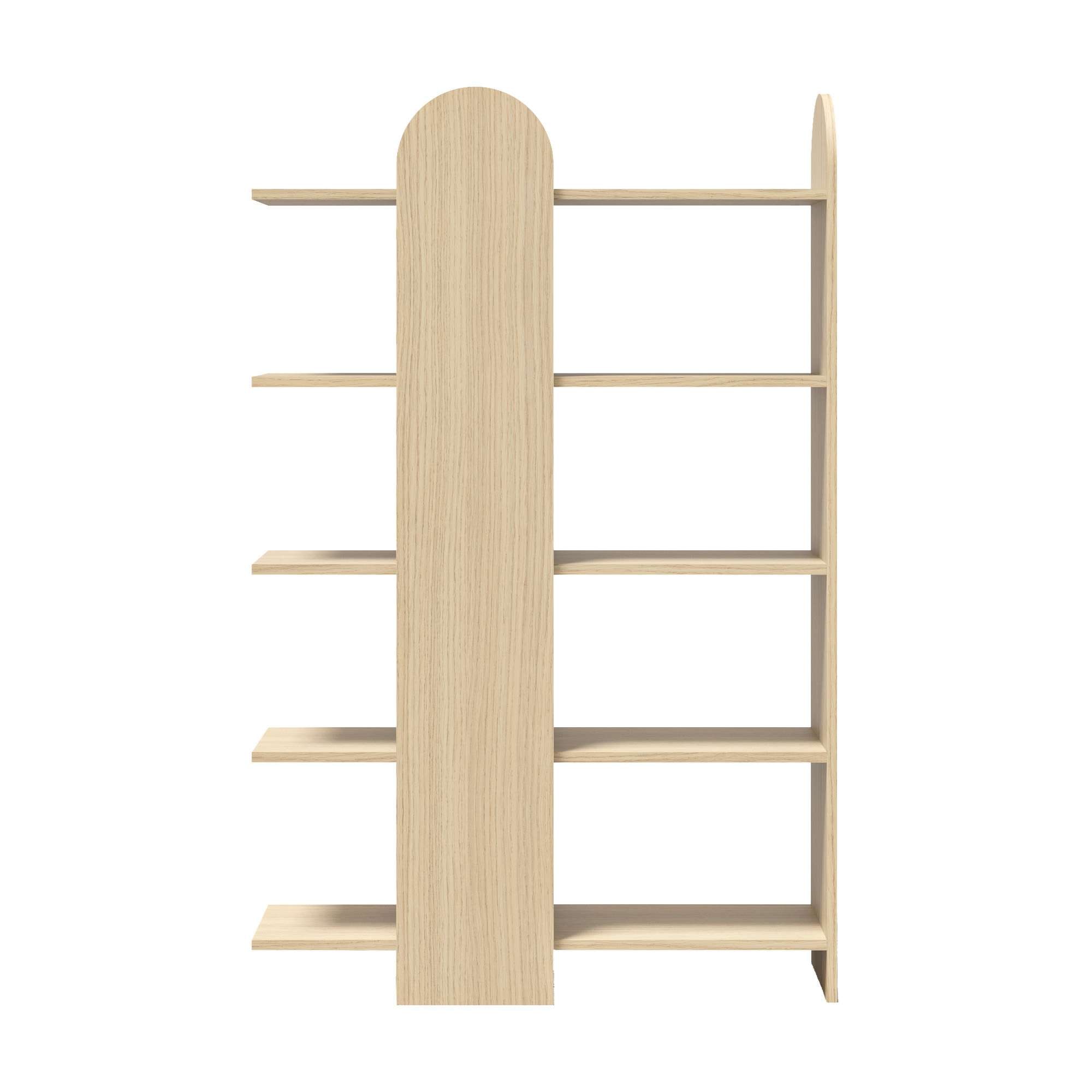 TemaHome Bücherregal »Venice, Offenes elegantes Designregal, 5 Ablagen, Höhe 175 cm«, mit abgerundete Aussenseiten, mit verstecktem Stauraum