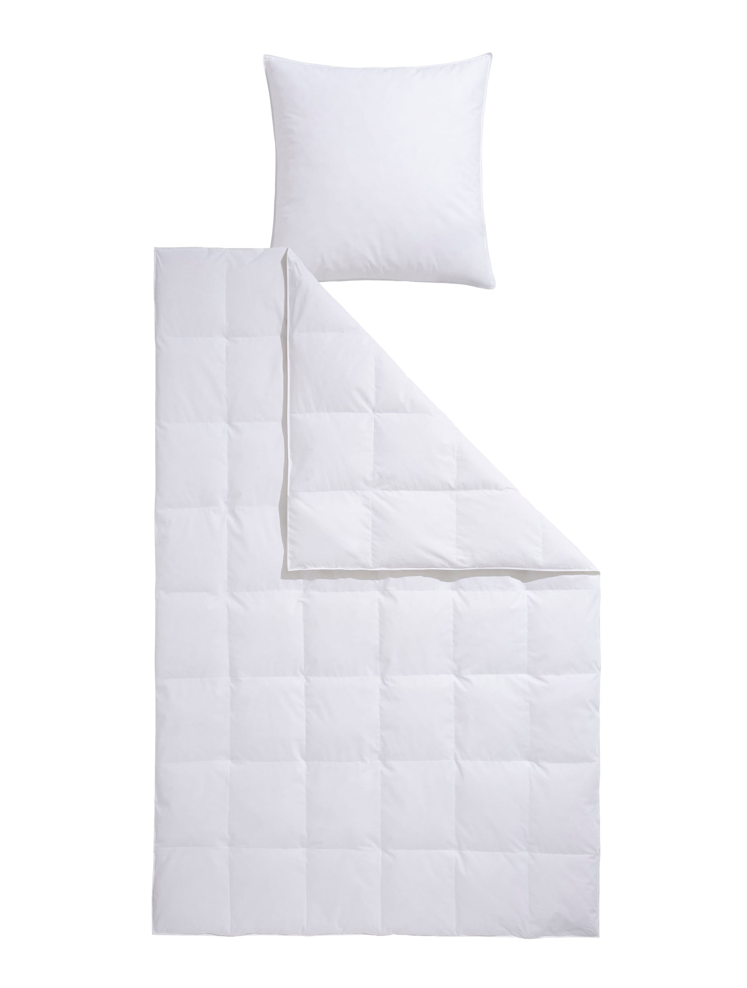 OTTO home Daunenbettdecke + Kopfkissen »Köniz, Bettdecke 135x200&155x220 cm mit 80x80 cm Kissen Made in Green« 2-tlg., Set mit Kissen, allergiker geeignet (Hausstauballergiker)